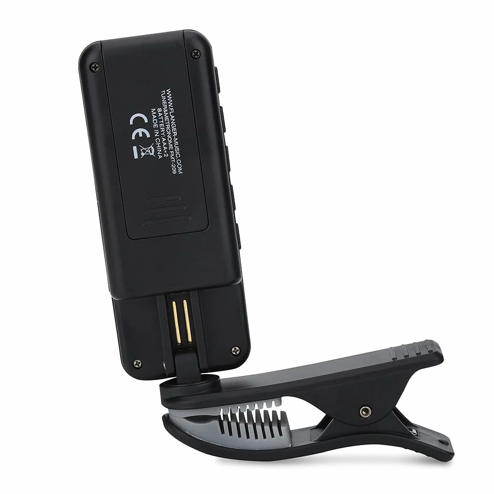 Tunery do gitary, FMT-209 Clip-On cyfrowy duży tuner LCD do gitary chromatycznej basowej ukulele skrzypce
