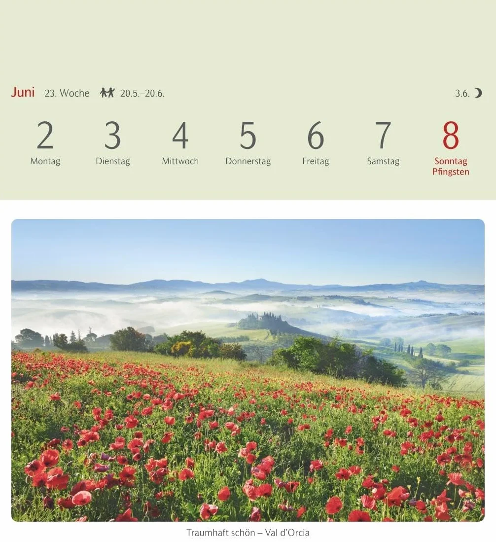 Das Glück liegt in Italien Postkartenkalender 2025 - Wochenkalender mit 53 Postkarten, 53 besondere Orte entdecken: Reisekalender mit stimmungsvollen Foto-Motiven zum Aufhängen und Aufstellen
