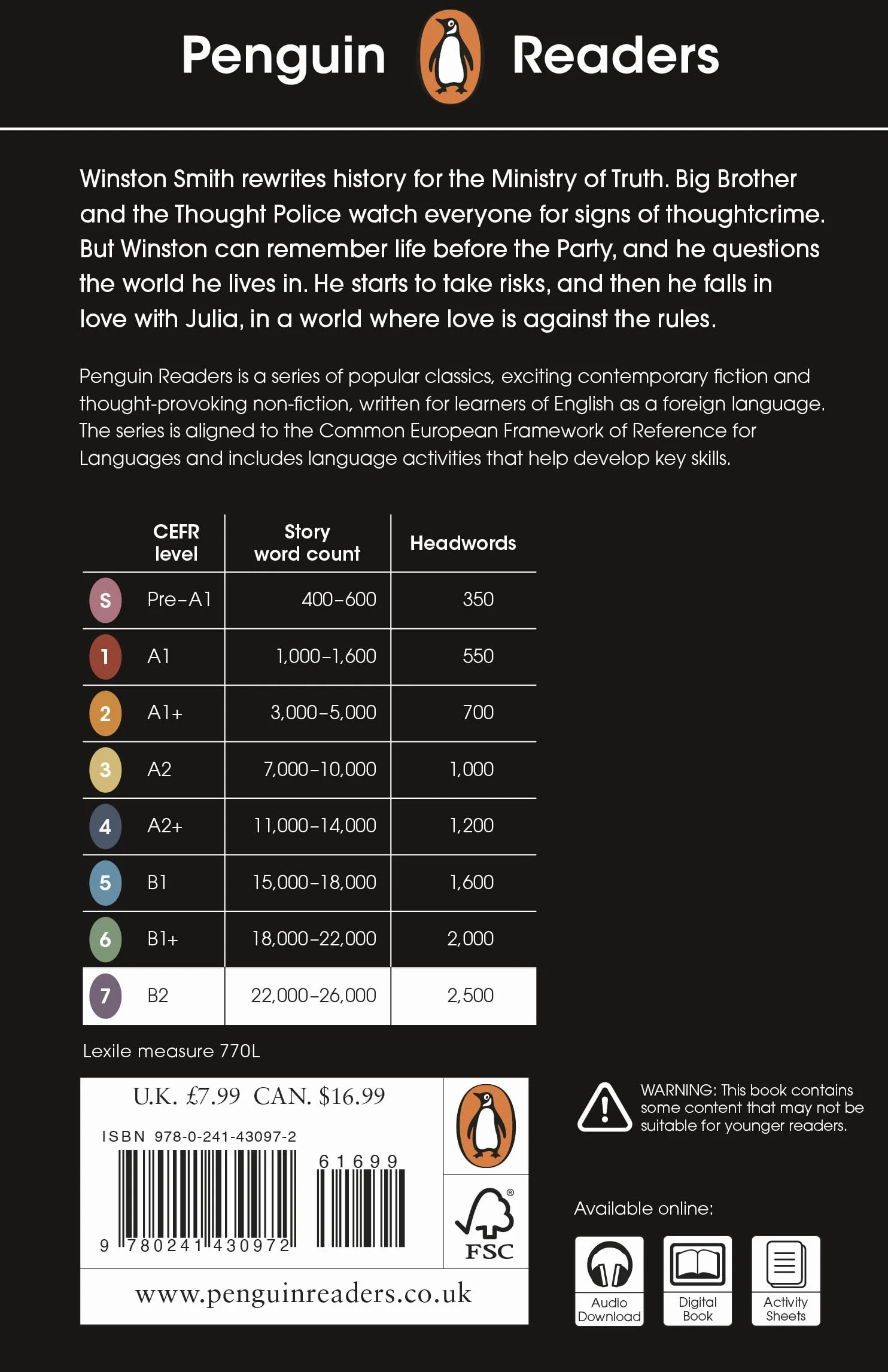 Penguin Readers Level 7: Nineteen Eighty-Four: Abridged Edition