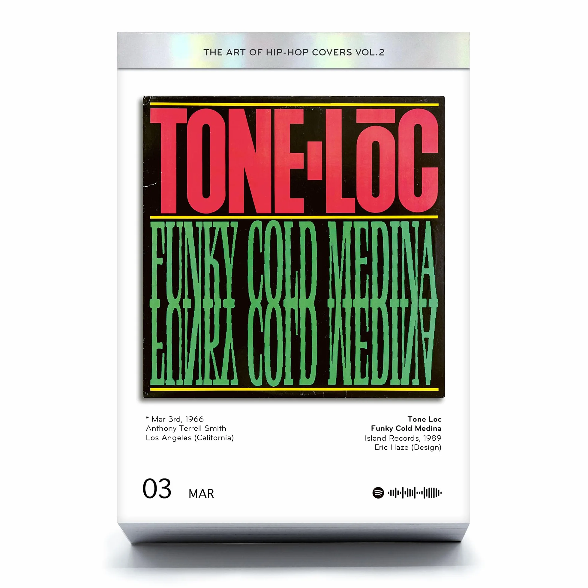 The Art of Hip Hop Covers Volume 2: Tagesabreißkalender mit 366 Best-of Hip-Hop Vinyl Covern aus 5 Jahrzehnten. Zusätzlich mit praktischen Spotify Codes.
