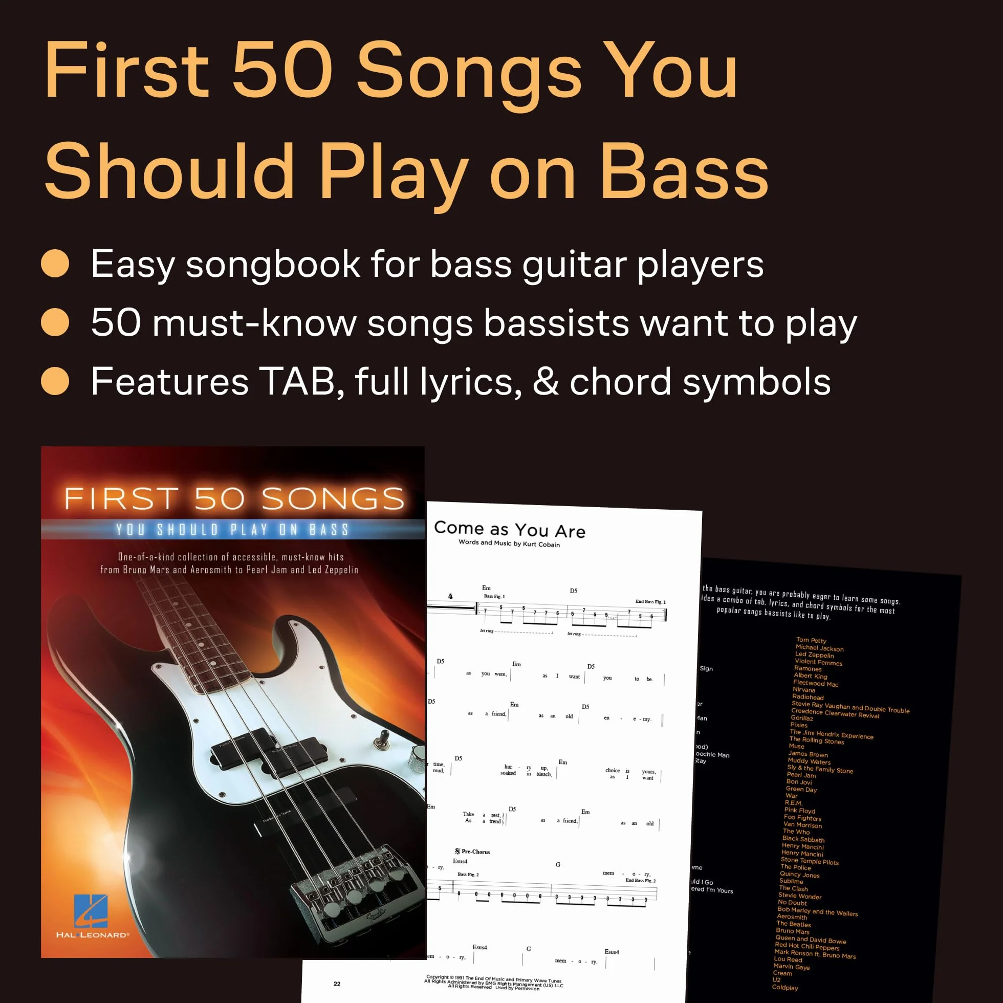 First 50 Songs You Should Play on Bass