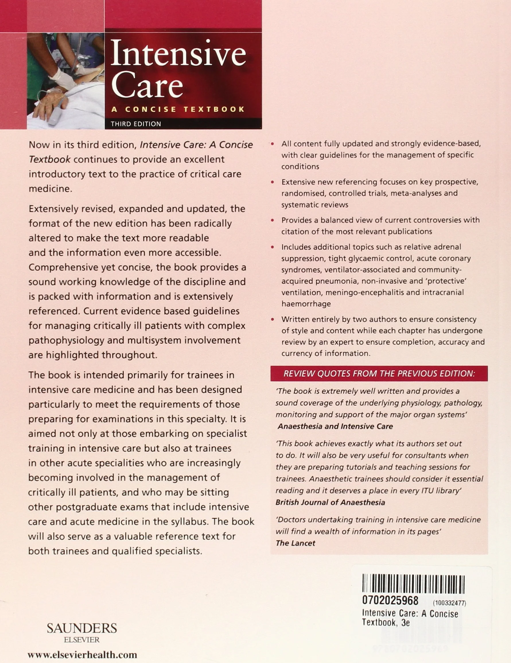 Intensive Care: A Concise Textbook