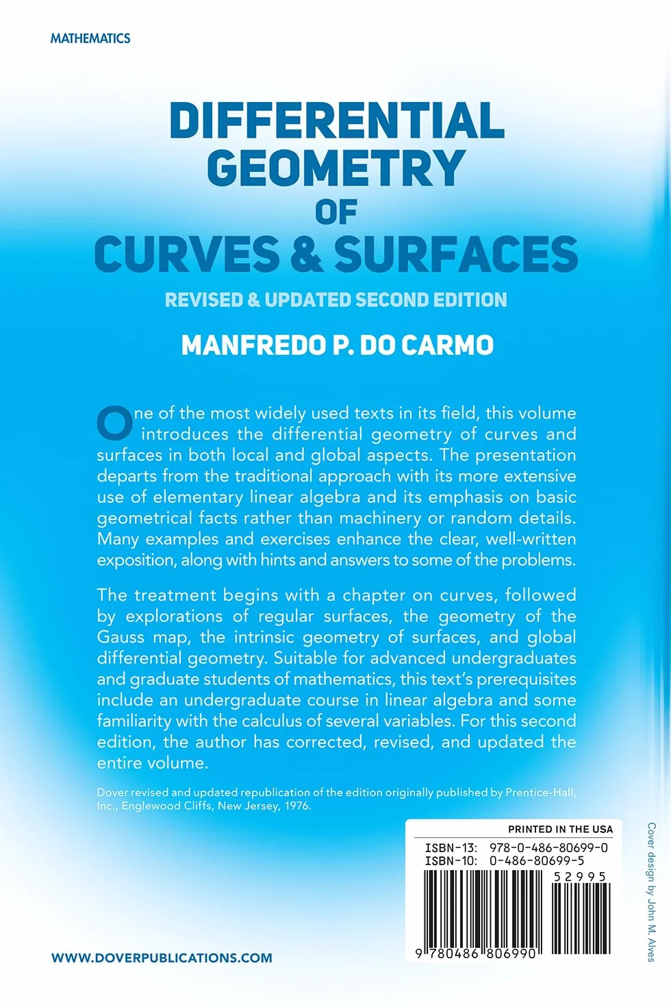 Differential Geometry of Curves and Surfaces: Revised and Updated Second Edition