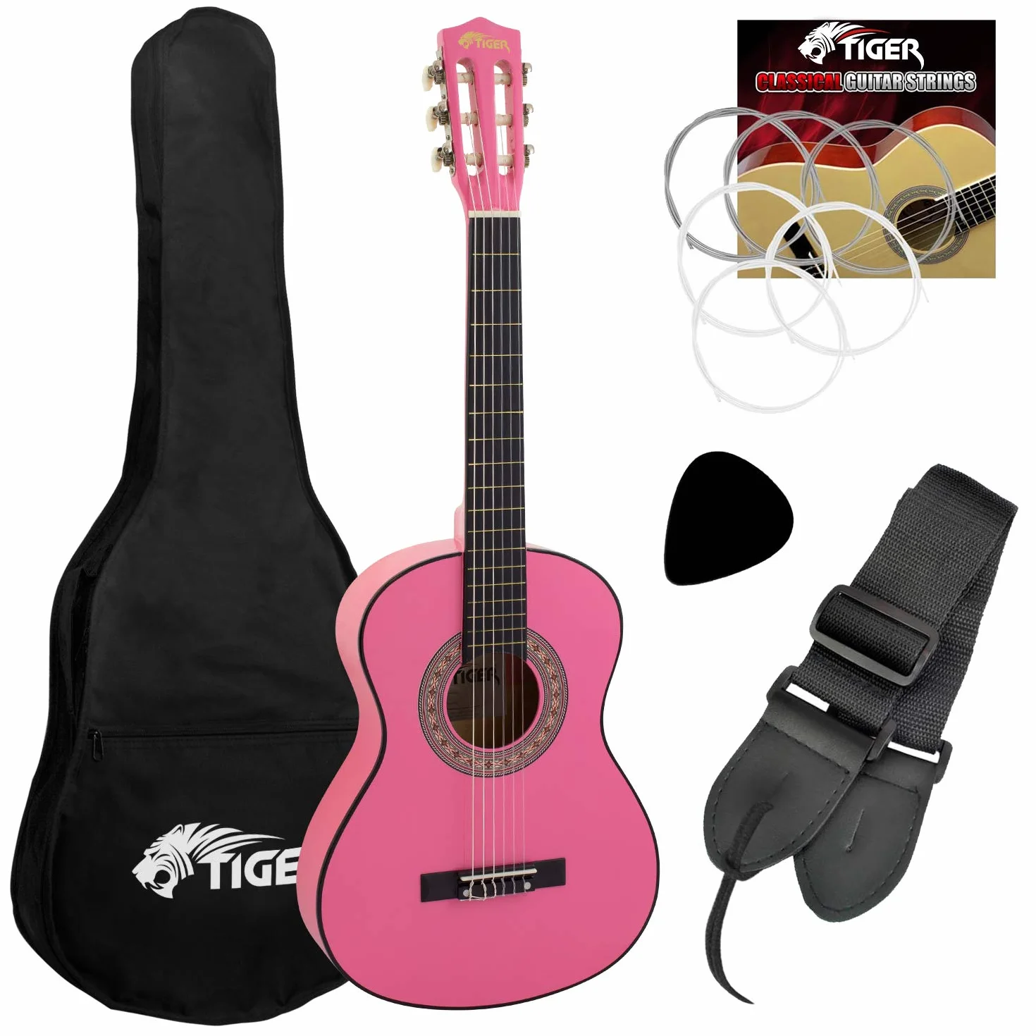TIGER CLG4-PK 3/4 gitara koncertowa naturalny Jasmine różowa