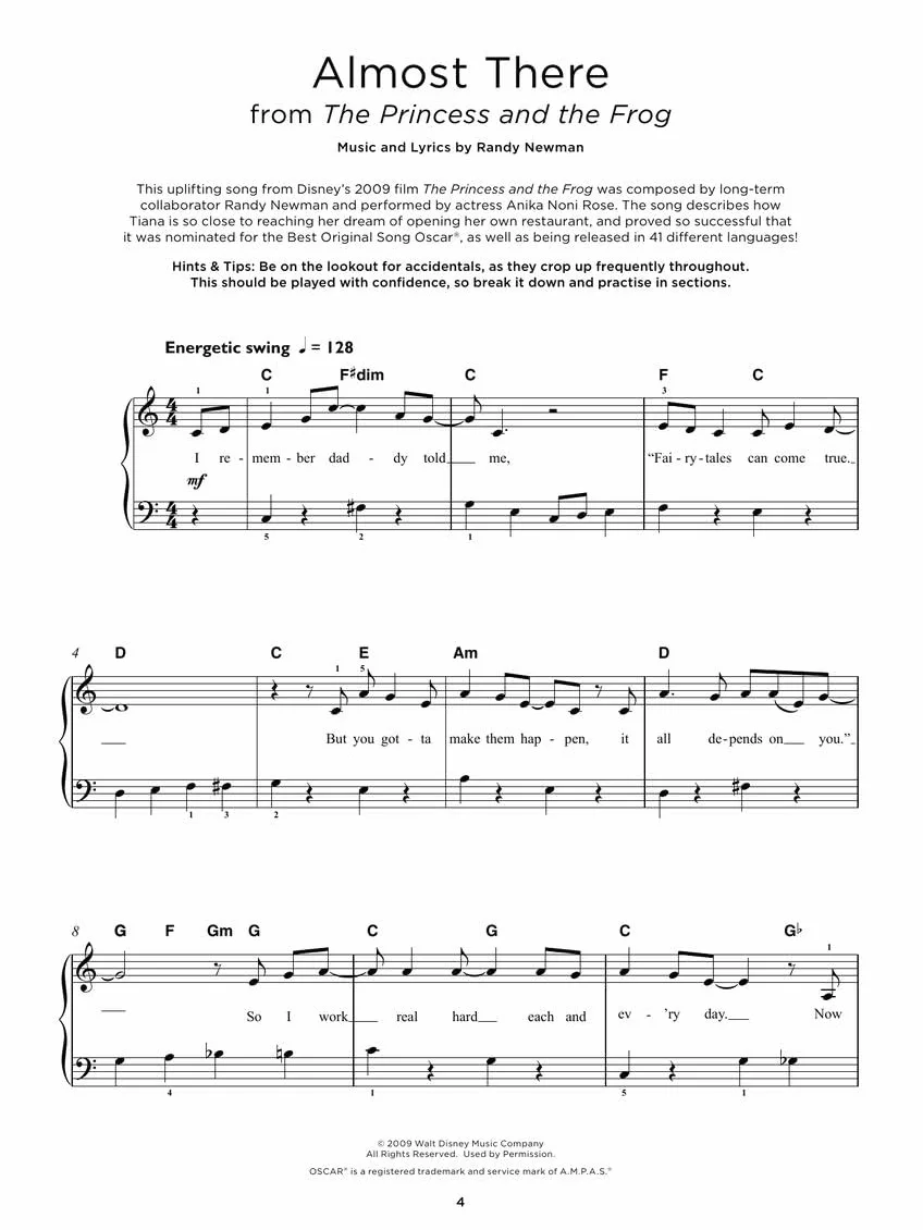 Really easy piano : 40 disney songs - piano