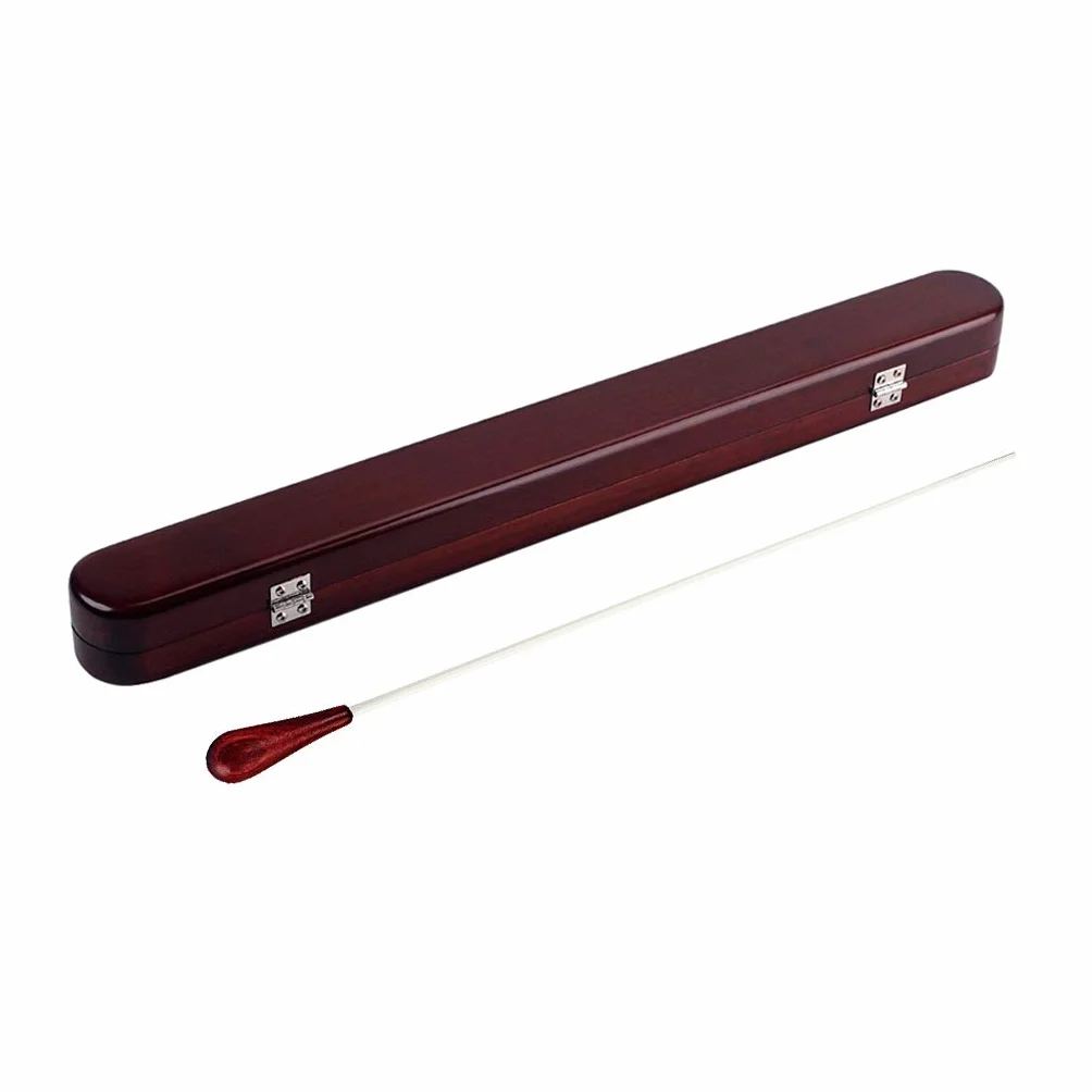 Alnicov Red Wood Conductor Music Baton Drewniane pudełko z pałeczką Ręcznie robione części muzyczne