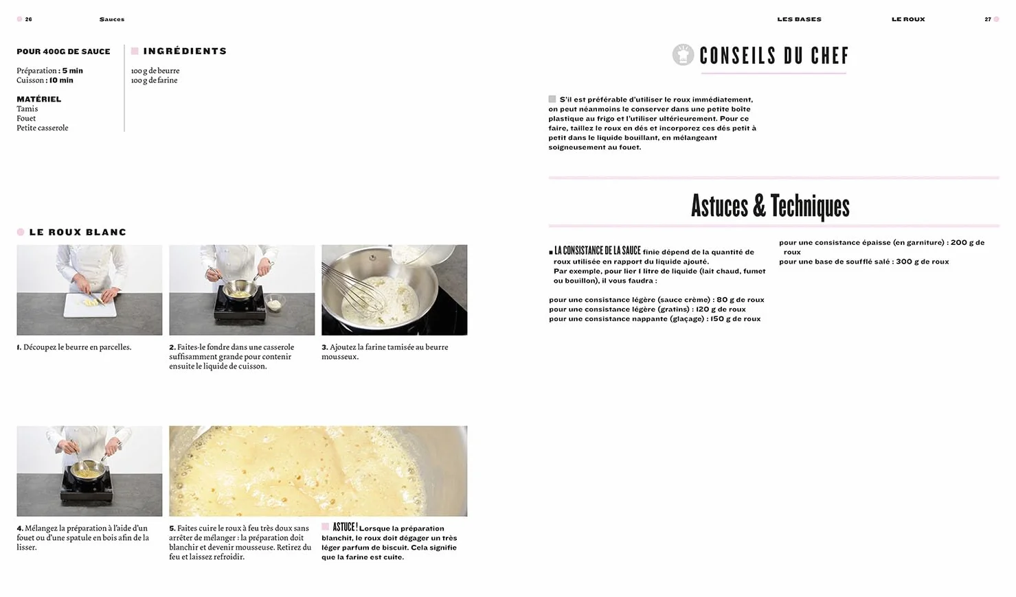 Sauces, Leçons en pas à pas