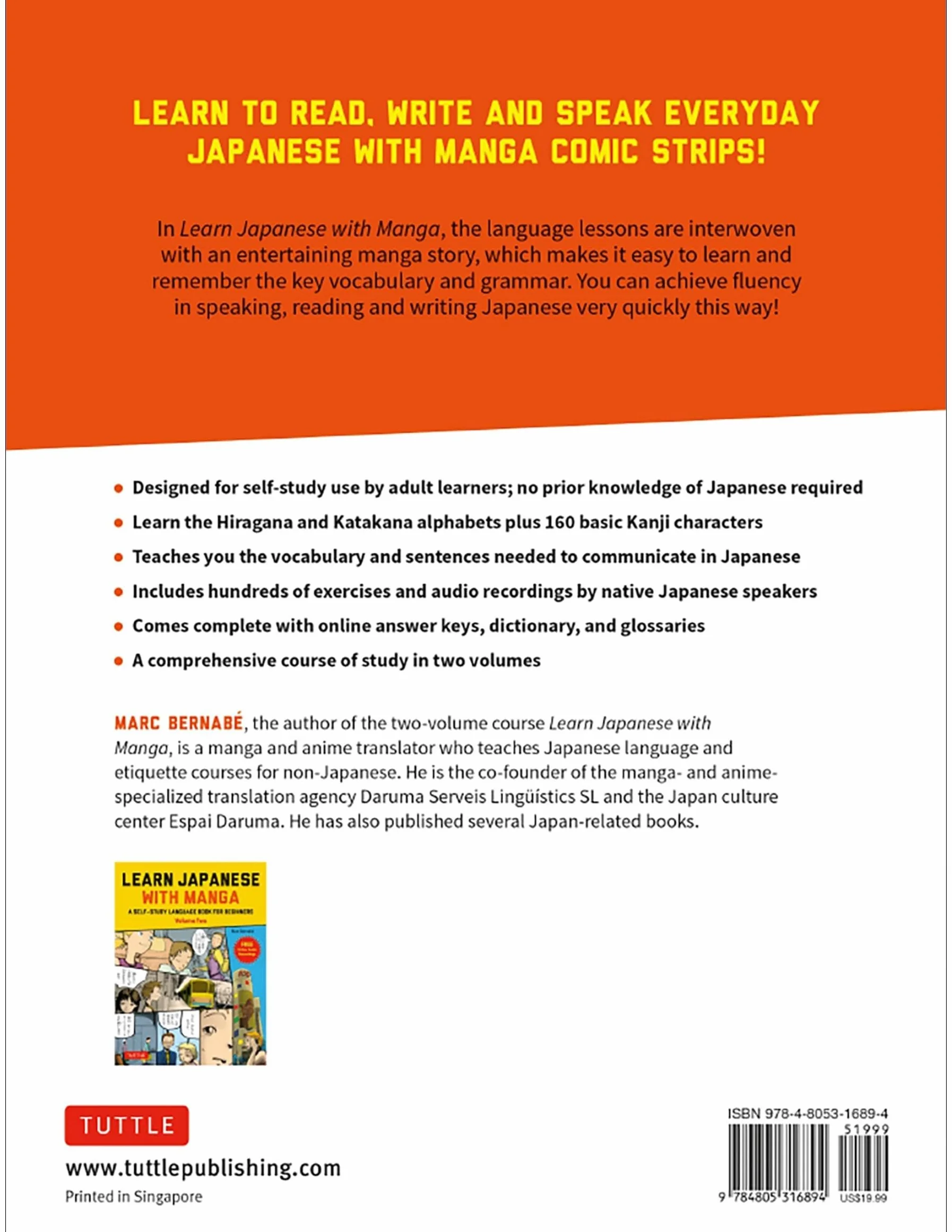 Learn Japanese with Manga Volume One: A Self-Study Language Book for Beginners - Learn to Read, Write and Speak Japanese with Manga Comic Strips! (Free Online Audio)