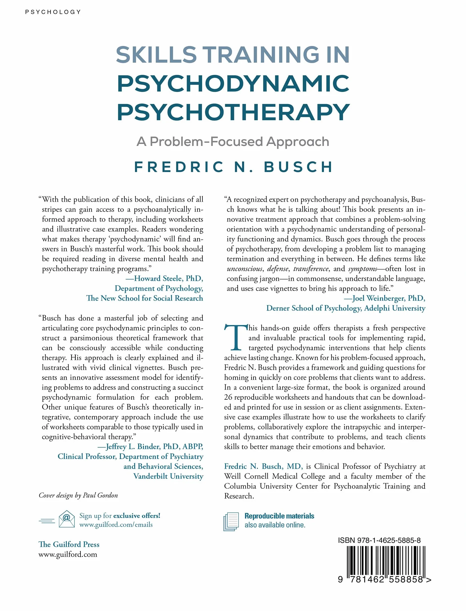 Skills Training in Psychodynamic Psychotherapy: A Problem-Focused Approach