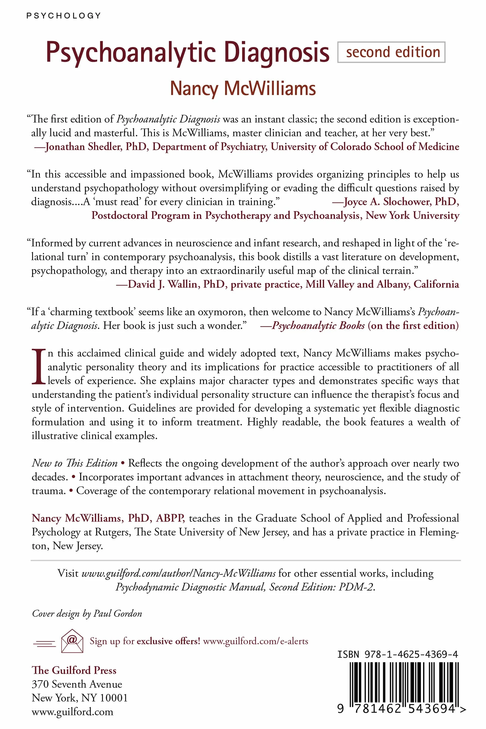 Psychoanalytic Diagnosis, Second Edition: Understanding Personality Structure in the Clinical Process