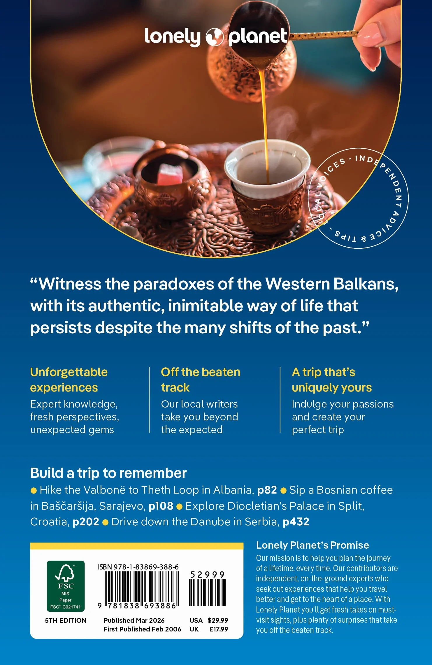 Western Balkans 5ed -anglais-: Plan the Trip of a Lifetime | Detailed Itineraries & Maps | Insider Tips | Covers Croatia, Slovenia, Montenegro, Albania, Serbia and more