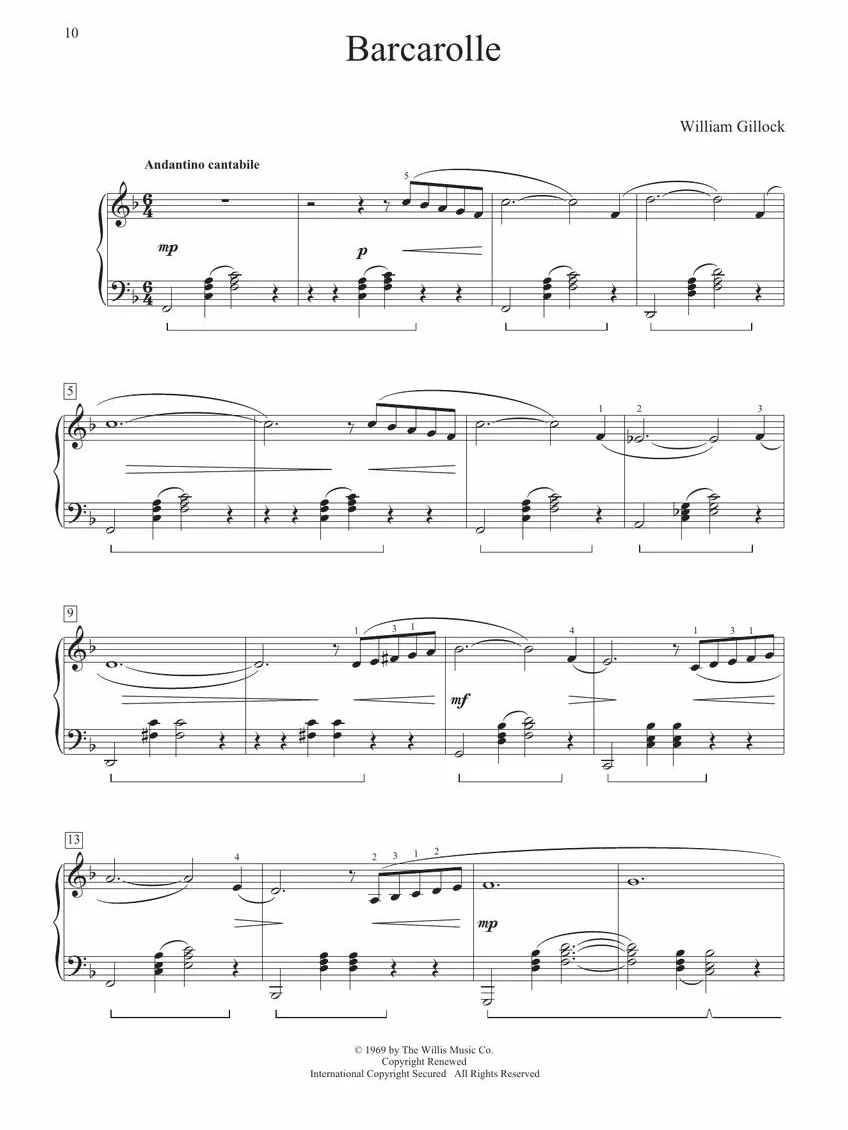William gillock recital collection piano: National Federation of Music Clubs 2024-2028 Selection