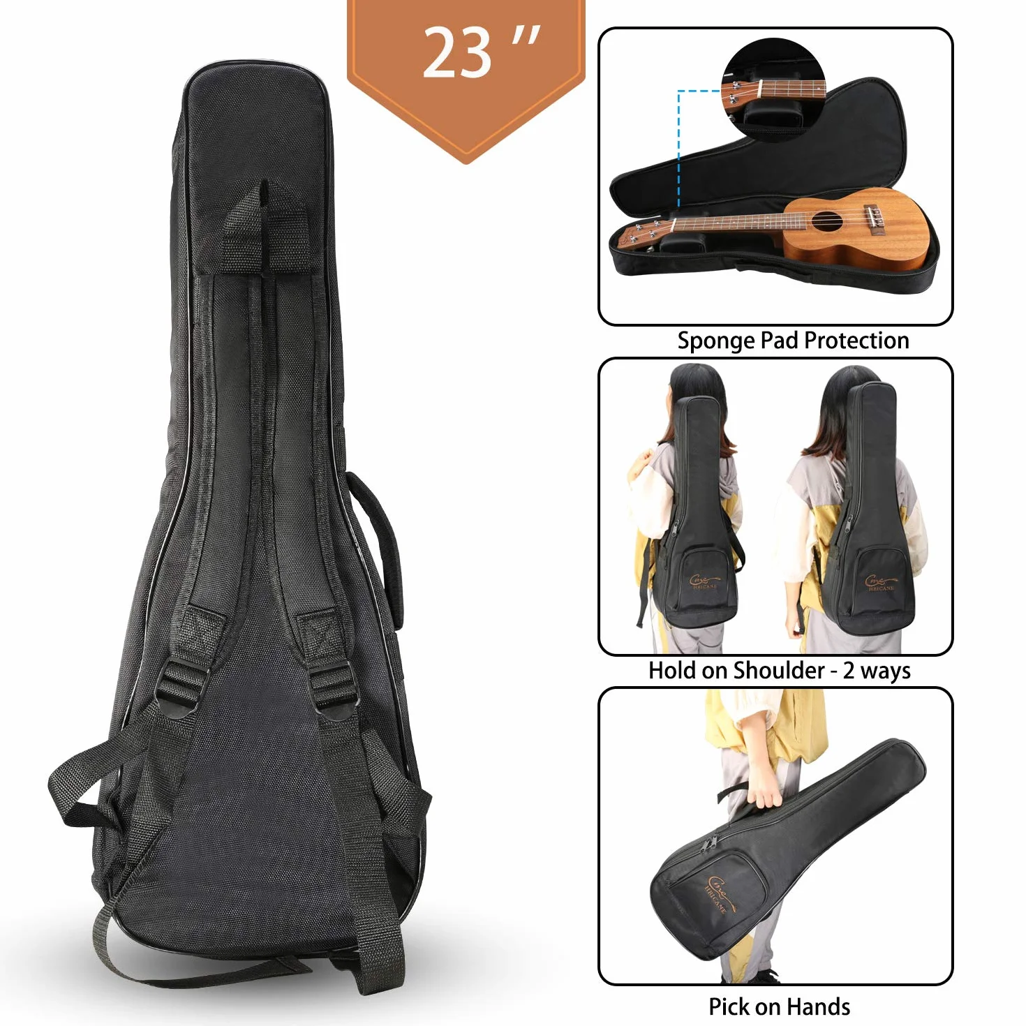 UKM-2 koncertowe ukulele mahoniowe 53 cm z torbą