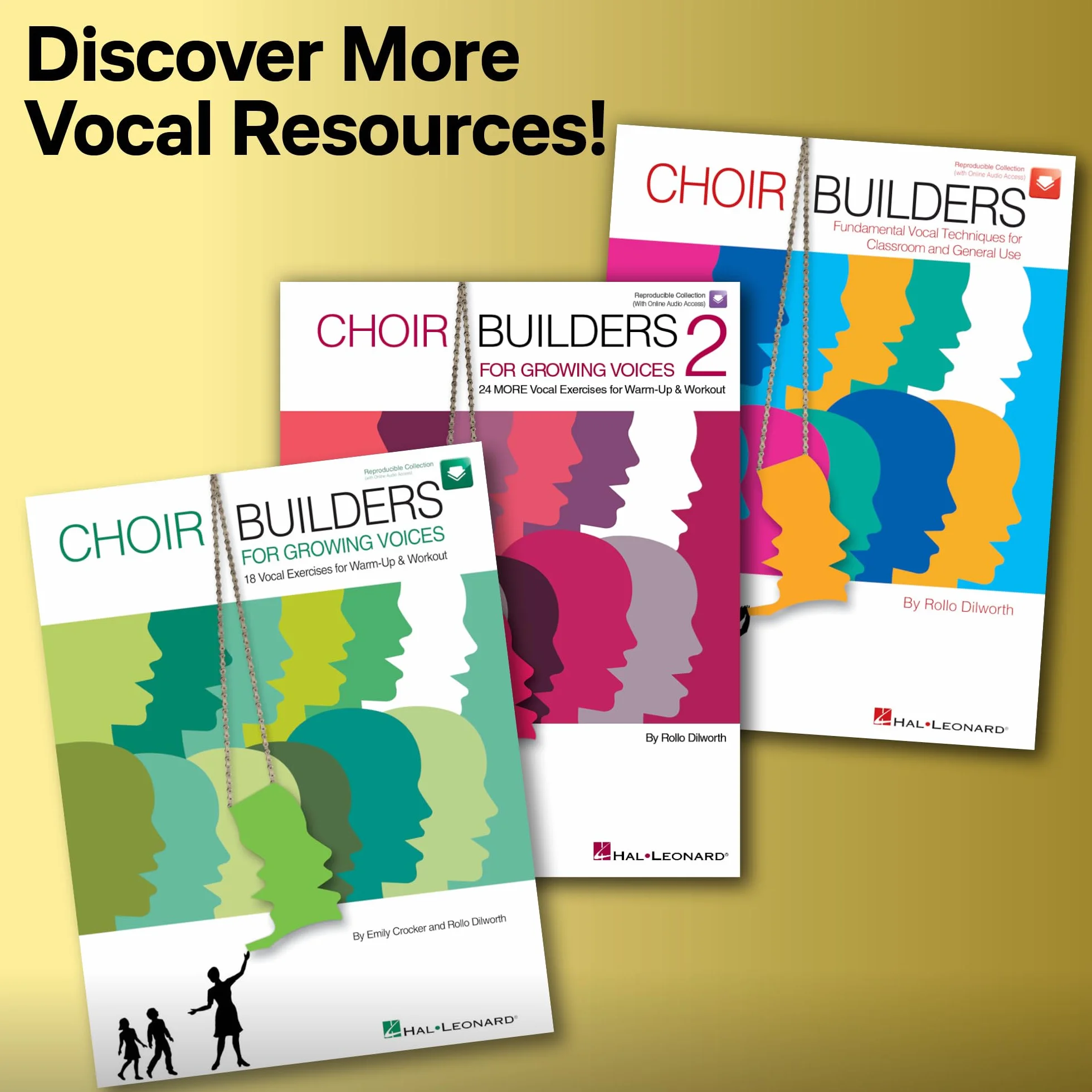 Choir builders for growing voices +cd: 18 Vocal Exercises for Warm-Up & Workout