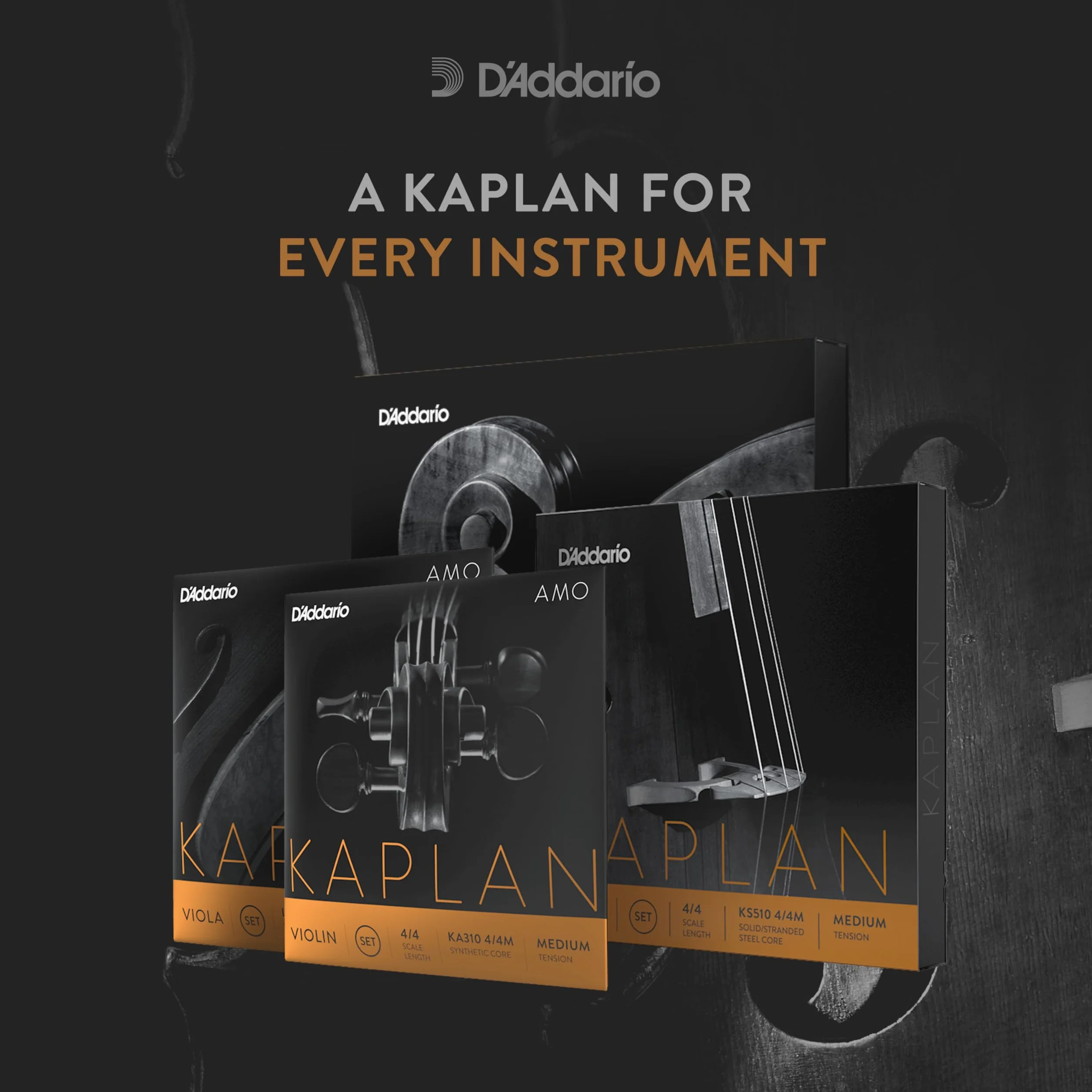 D'Addario Kaplan Struna wiolonczelowa - pojedyncza struna A - KS511 4/4H - celozyty - skala 4/4, wysokie napięcie