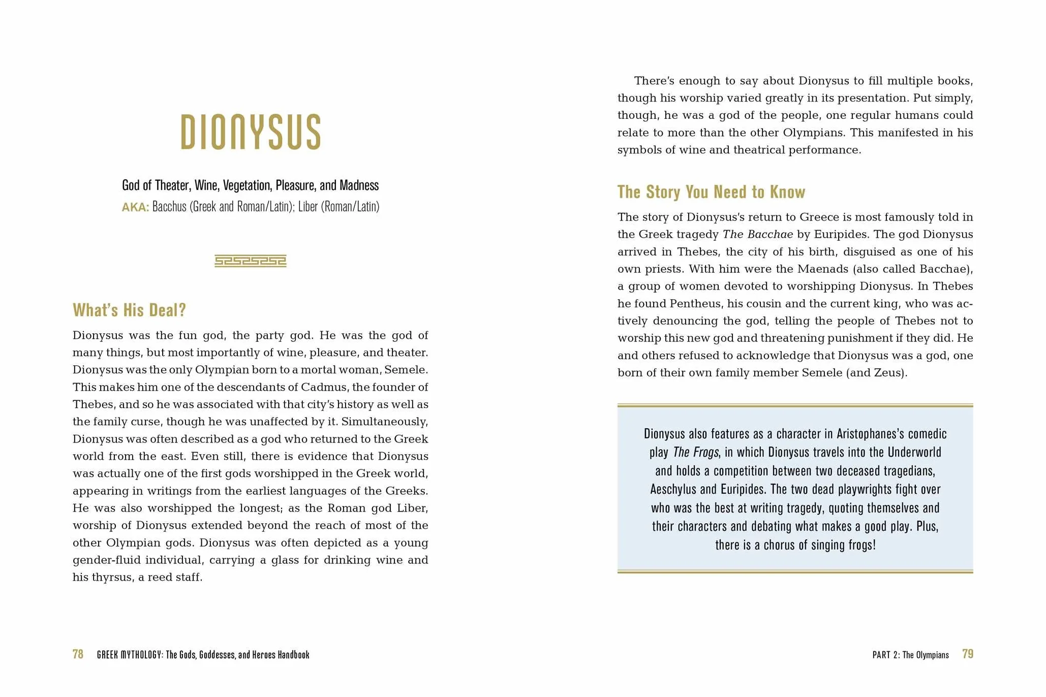 Greek Mythology: The Gods, Goddesses, and Heroes Handbook: From Aphrodite to Zeus, a Profile of Who's Who in Greek Mythology