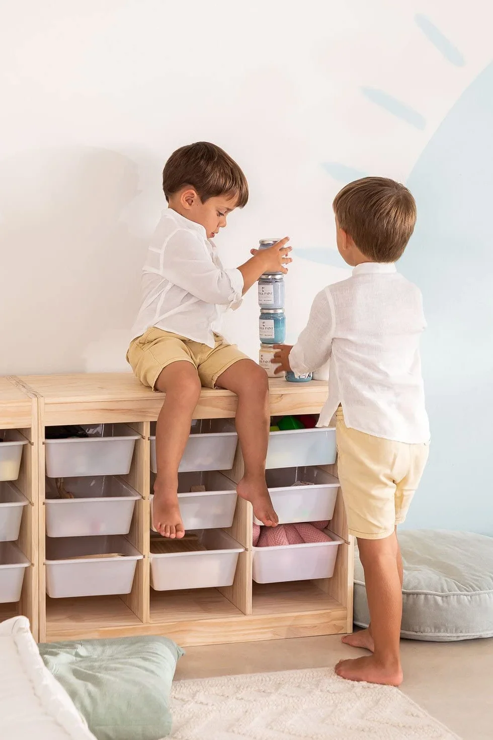 SKLUM Drewniana szafka do przechowywania Nopik Kids