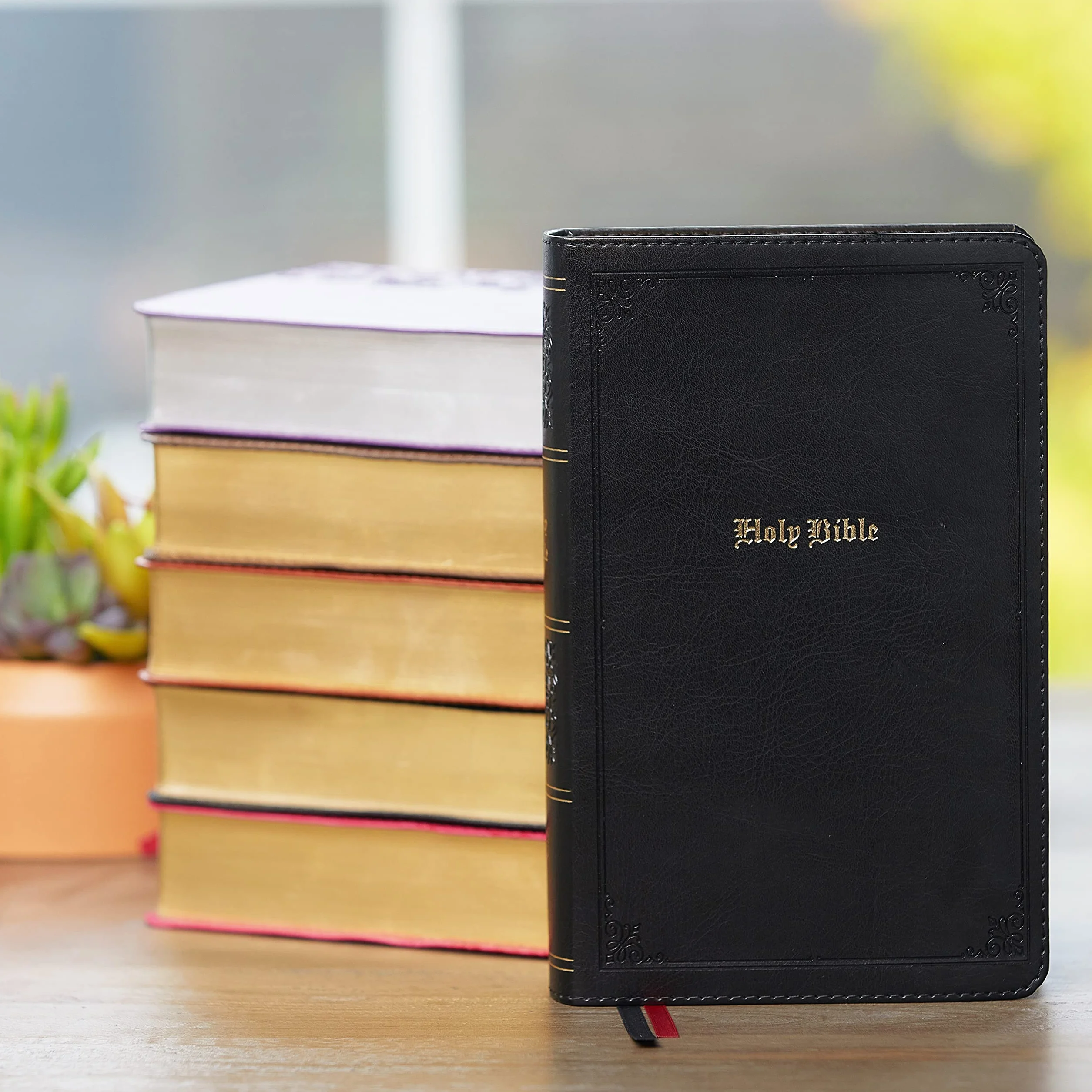 KJV Holy Bible: Large Print Single-Column with 43,000 End-Of-Verse Cross References, Black Leathersoft, Personal Size, Red Letter, Comfort Print: King James Version: Holy Bible, King James Version