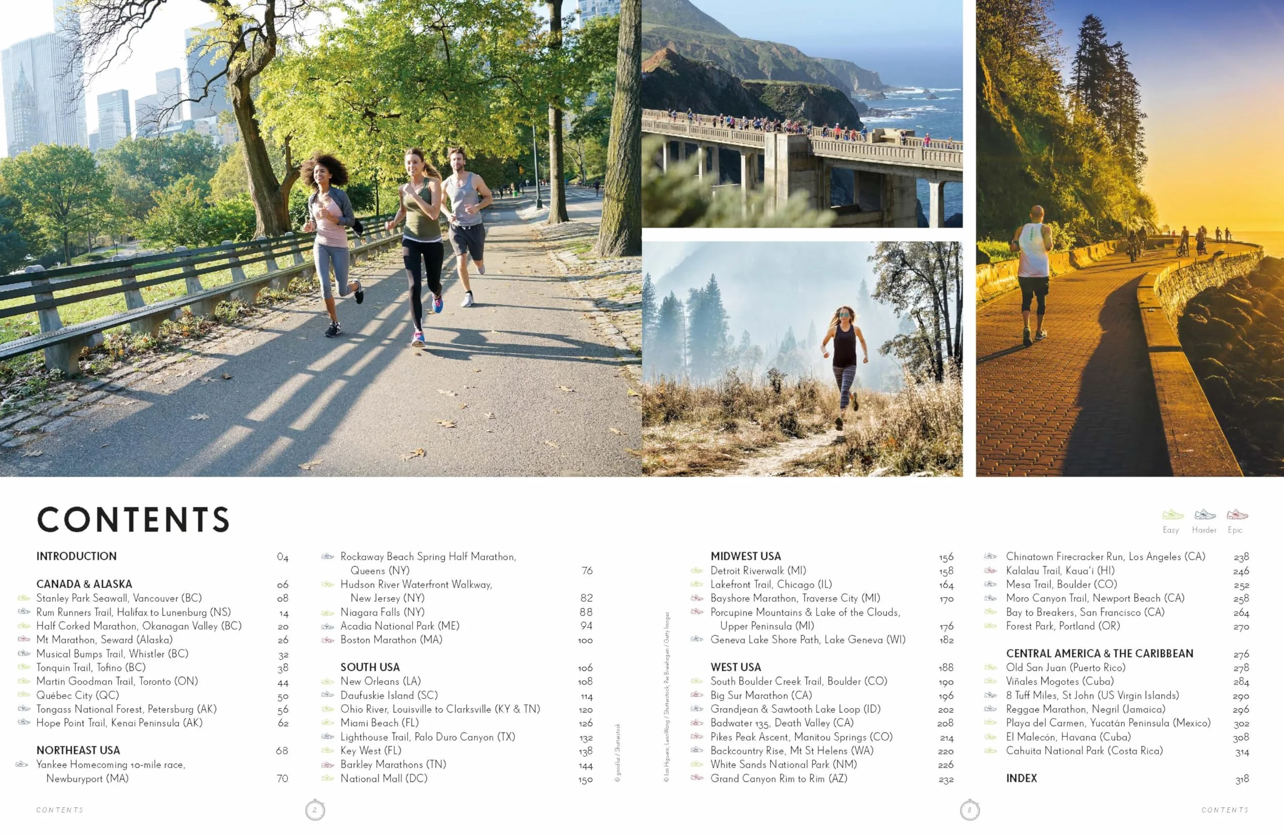 Epic Runs of North America 1ed -anglais-: 200 Thrilling Routes & Trails | Expert Travel Tips & Maps | Easy & Challenging Adventures | Running Stories from Athletes