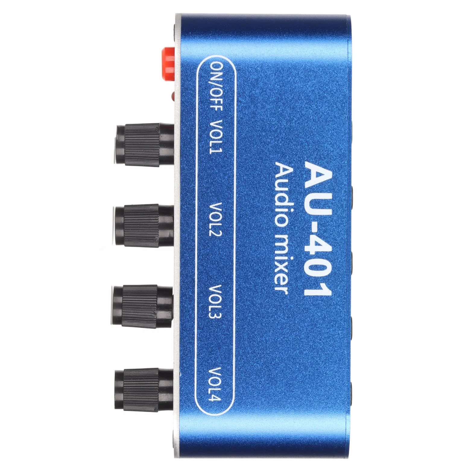 Mini Mikser Audio Stereo 4 w 1, DC 5 V-12 V 3,5 Mm DIY Zestaw Słuchawkowy z Selektorem Dźwięku, Niezależna Tablica Kontrolna, na Scenę Klubów Barów. Niebieski