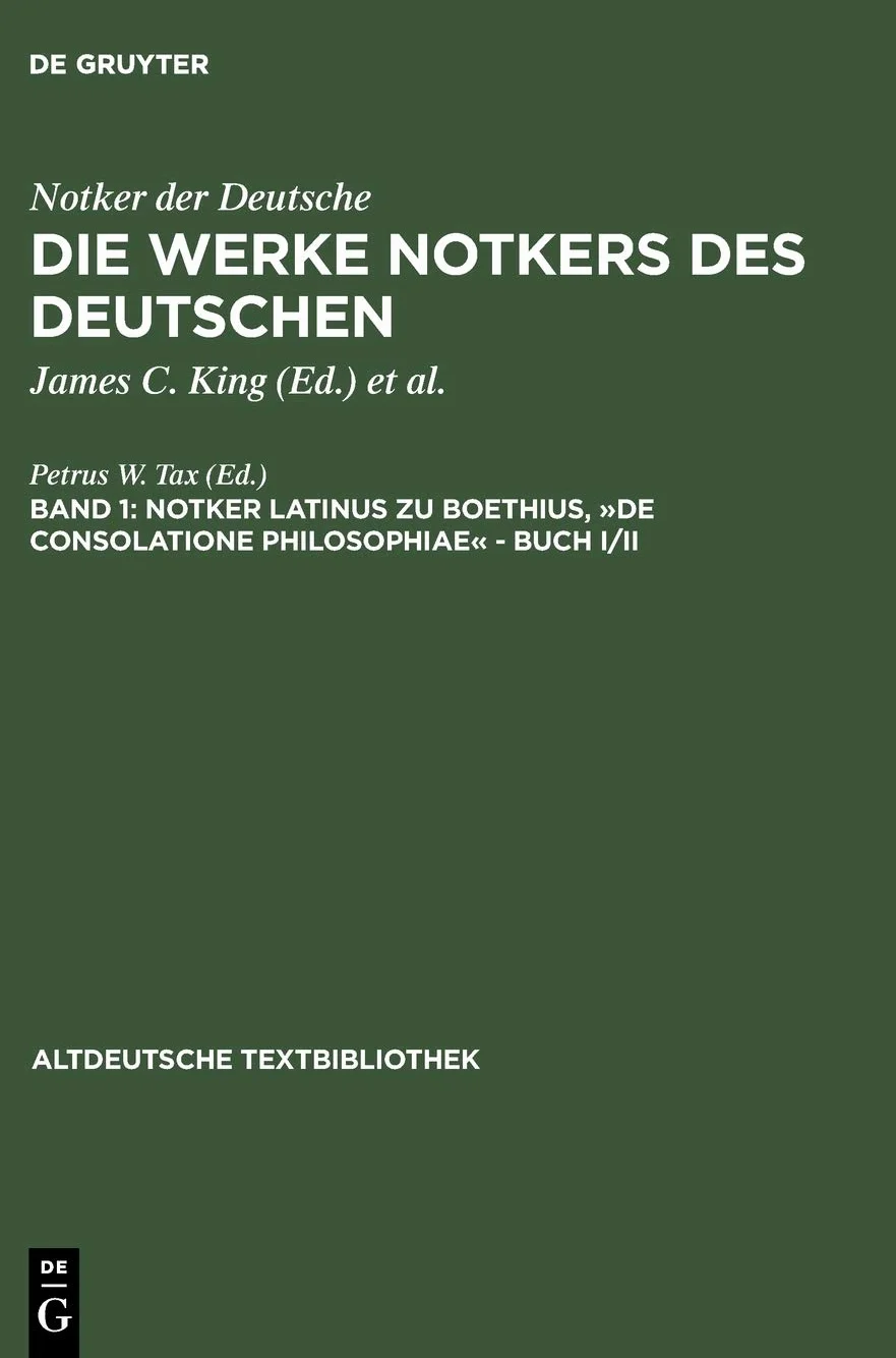 Notker latinus zu Boethius, De consolatione Philosophiae - Buch I/II: Band 1