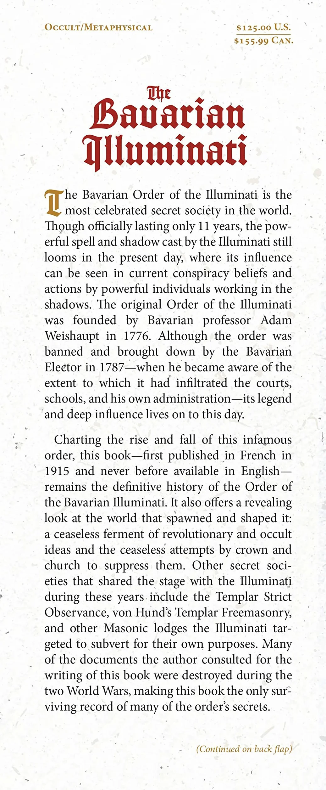 The Bavarian Illuminati: The Rise and Fall of the World's Most Secret Society