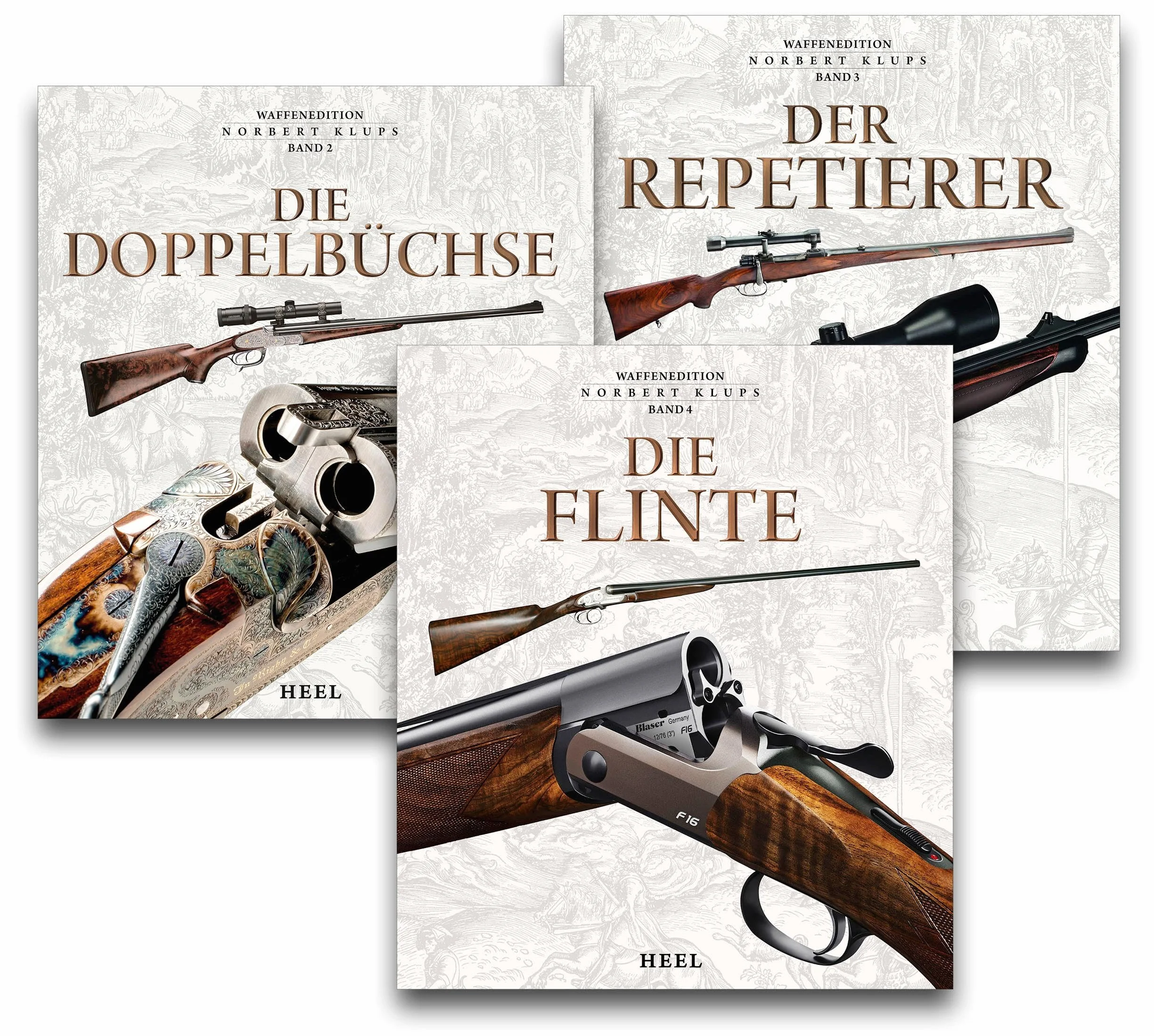 Sonderausgabe Waffenedition Klups: Der Repetierer, Die Flinte, Die Doppelbüchse - 3 Bücher in einem Paket