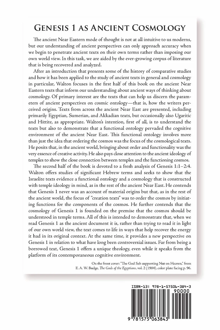Genesis 1 as Ancient Cosmology