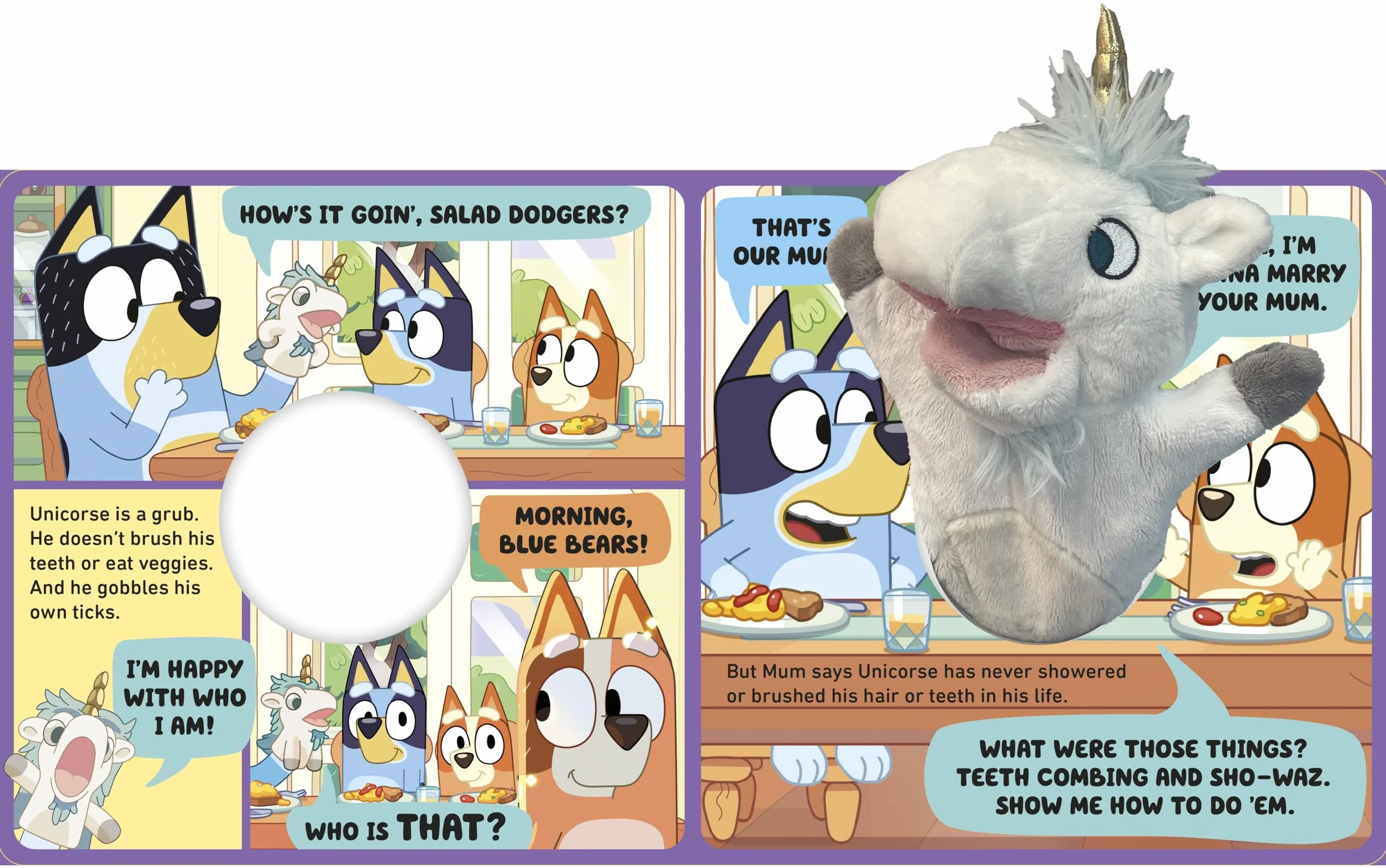 Bluey: Puppets: Starring Unicorse: A Puppet Play Book