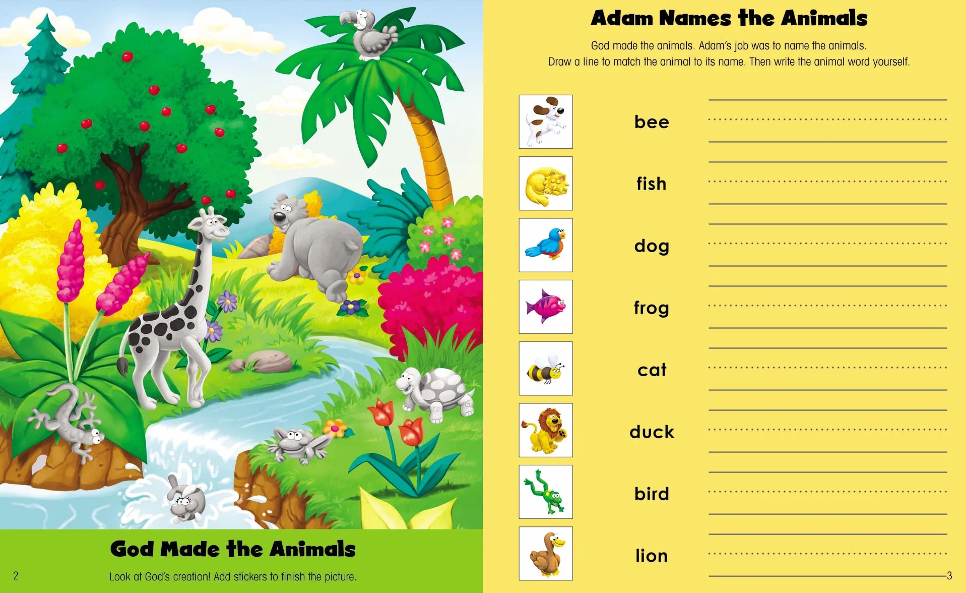 The Beginner's Bible Animals of the Bible Sticker and Activity Book