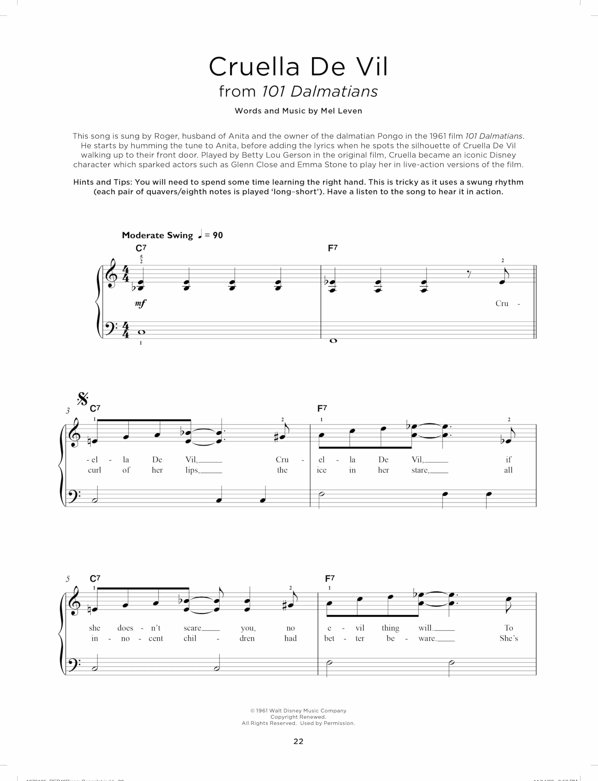 Really easy piano : 40 disney songs - piano