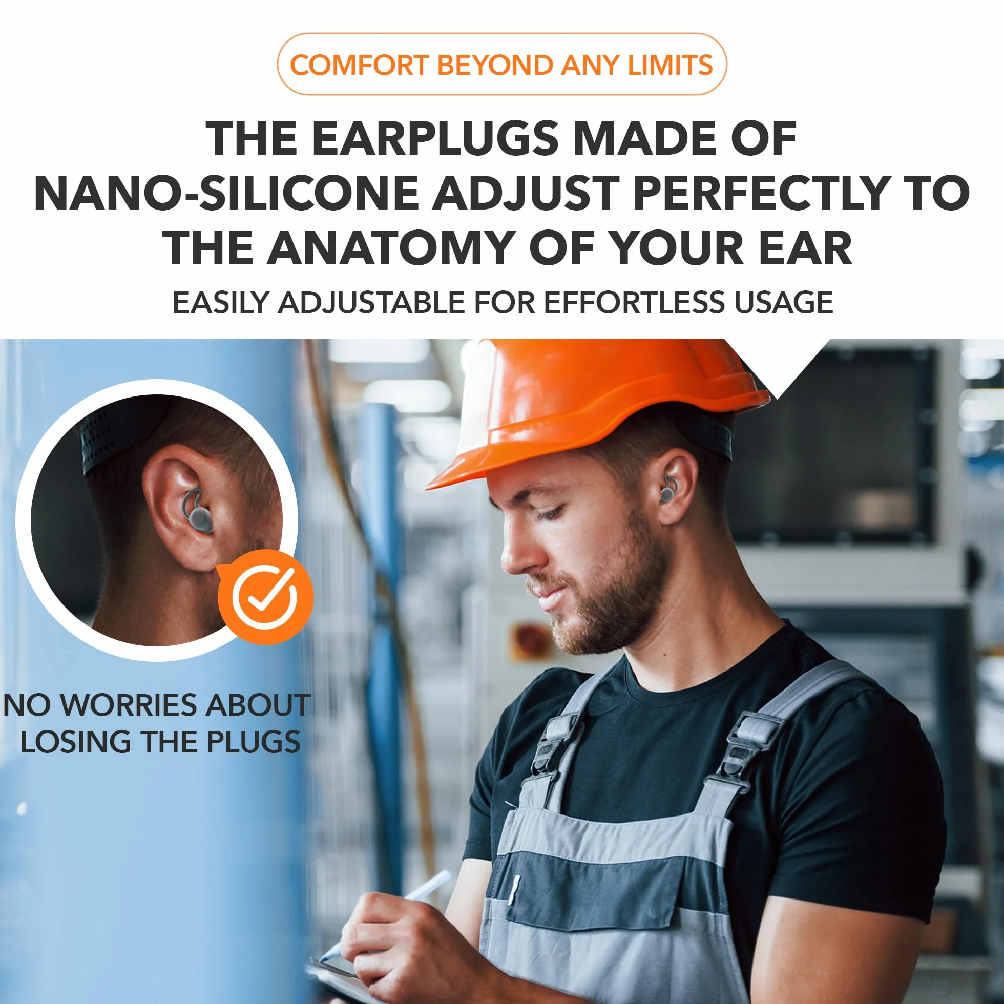 ZenPlug Zatyczki do uszu na koncert, sen, podróże, do pracy [silikon nano premium], ochrona słuchu, wielokrotnego użytku, redukcja hałasu do 32 dB, szare, z aluminiowym pojemnikiem