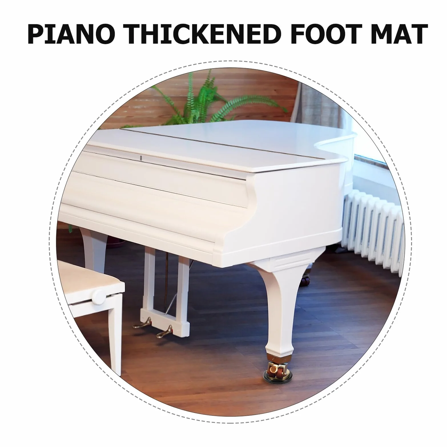 HOMSFOU Piano Caster Cups z Grubymi Podkładkami Antywibracyjnymi i Ochroną Podłogi Izolujące Dźwięk i Antypoślizgowe pod Meble Podkładki Ochronne Do Twardych Podłóg