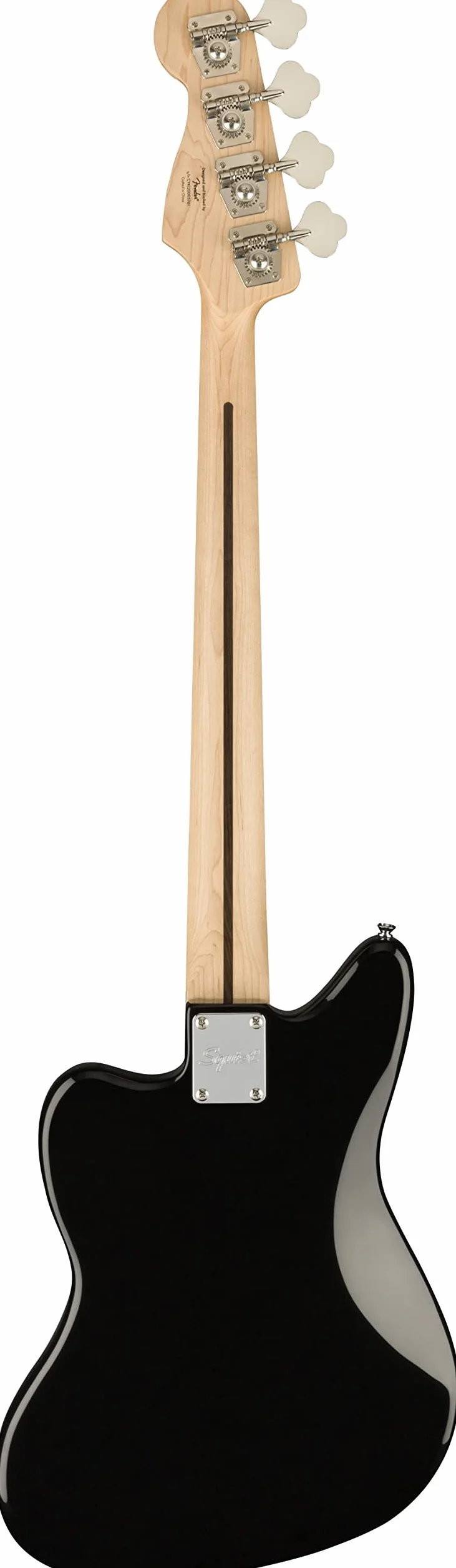 Squier by Fender seria Affinity Elektryczny Jaguar Bass z przetwornikiem Humbucker, podstrunnica klonowa w kolorze czarnym