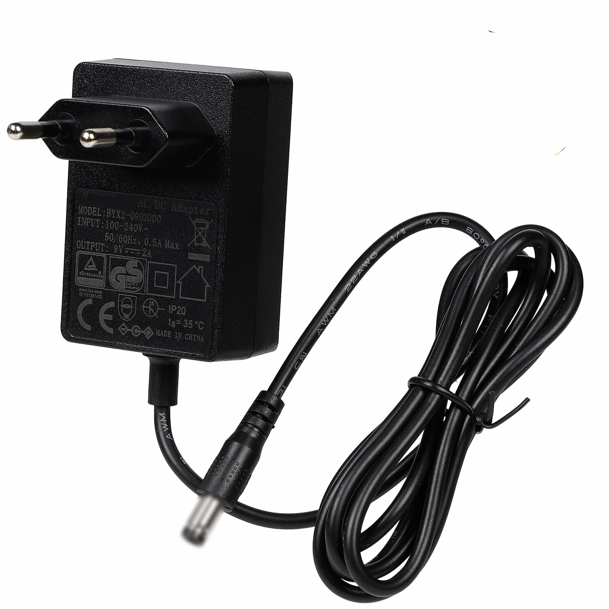 9V 2A zasilacz sieciowy ładowarka kompatybilna z klawiaturą fortepianową Casio ToneBank CTK120 CTK520L, HT-700, LD-50, LK-30 MA-150, MT-205, PRO-100, WK-110, LK-33, LK-70S, CT-410V, LK-300 V
