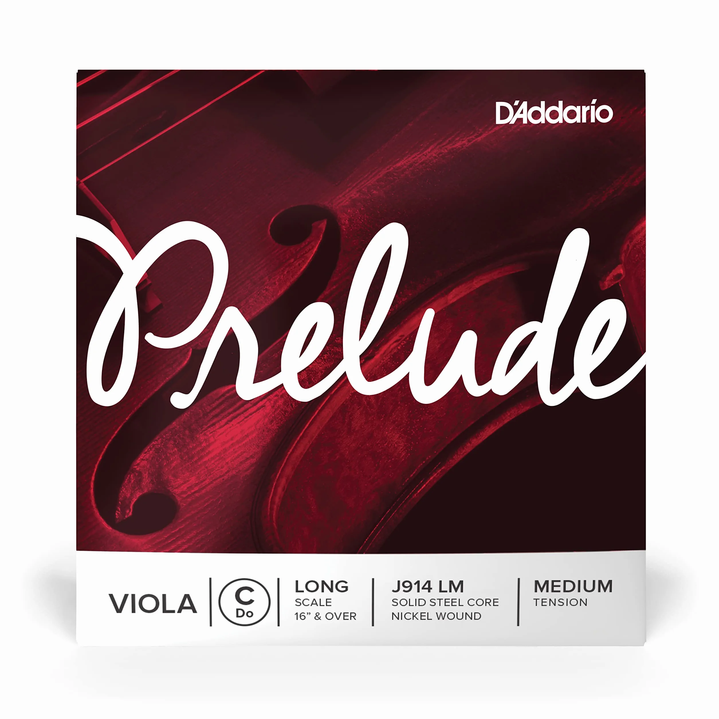 D'Addario J914 LM Prelude długa skala średnie napięcie pojedynczy sznur C do altówki