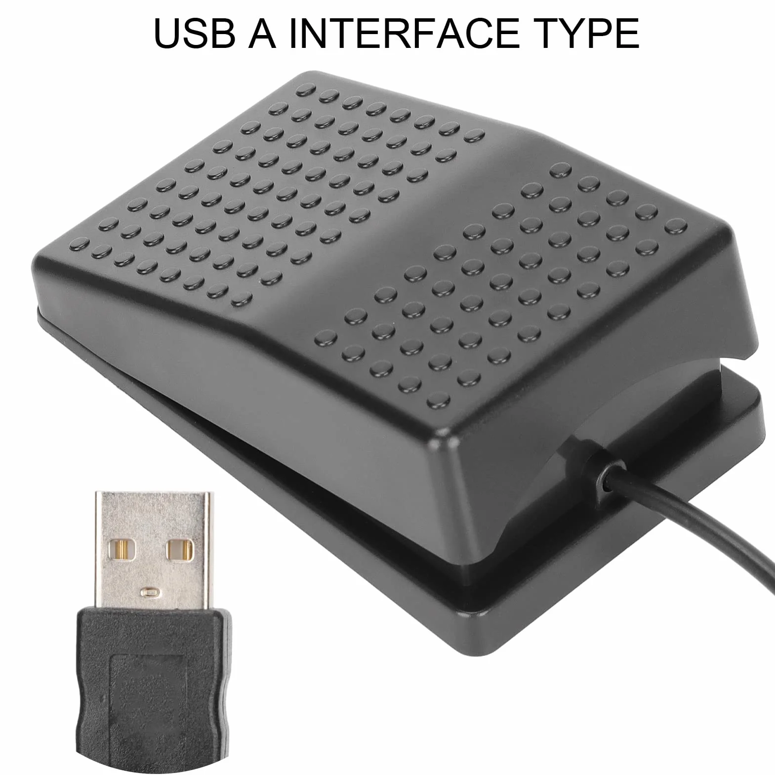 PC Pedał Nożny USB, Antypoślizgowy Pojedynczy Przełącznik Nożny na Klawiaturze, Dostosowany Pedał do Klawiatury Komputerowej z Kablem 2M, do Gier Wideo, Klawiatura Komputerowa, Mysz