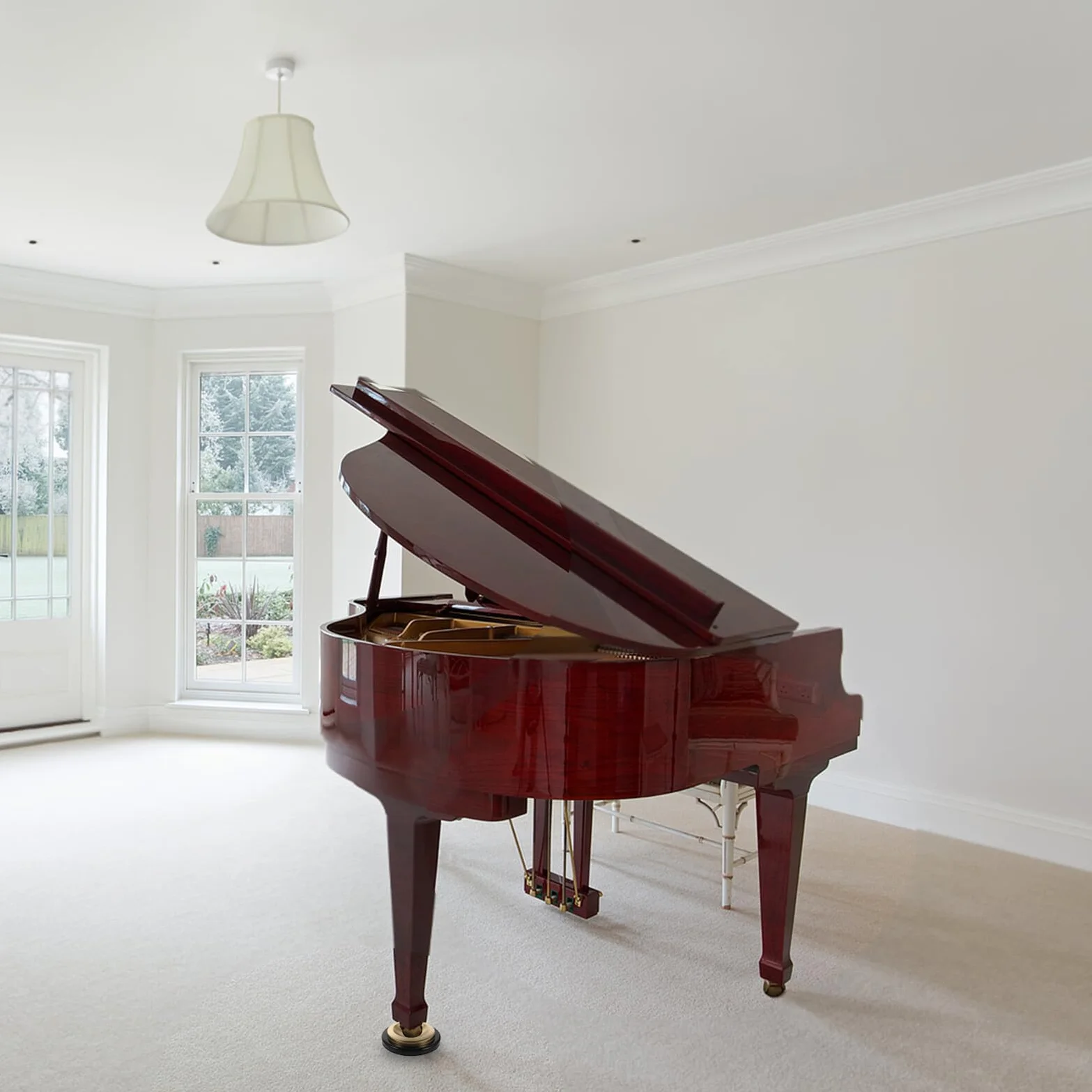 HOMSFOU Piano Caster Cups z Grubymi Podkładkami Antywibracyjnymi i Ochroną Podłogi Izolujące Dźwięk i Antypoślizgowe pod Meble Podkładki Ochronne Do Twardych Podłóg