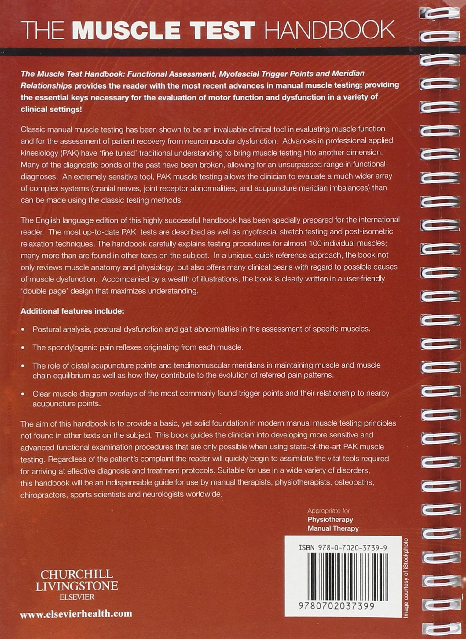 The Muscle Test Handbook: Functional Assessment, Myofascial Trigger Points and Meridian Relationships