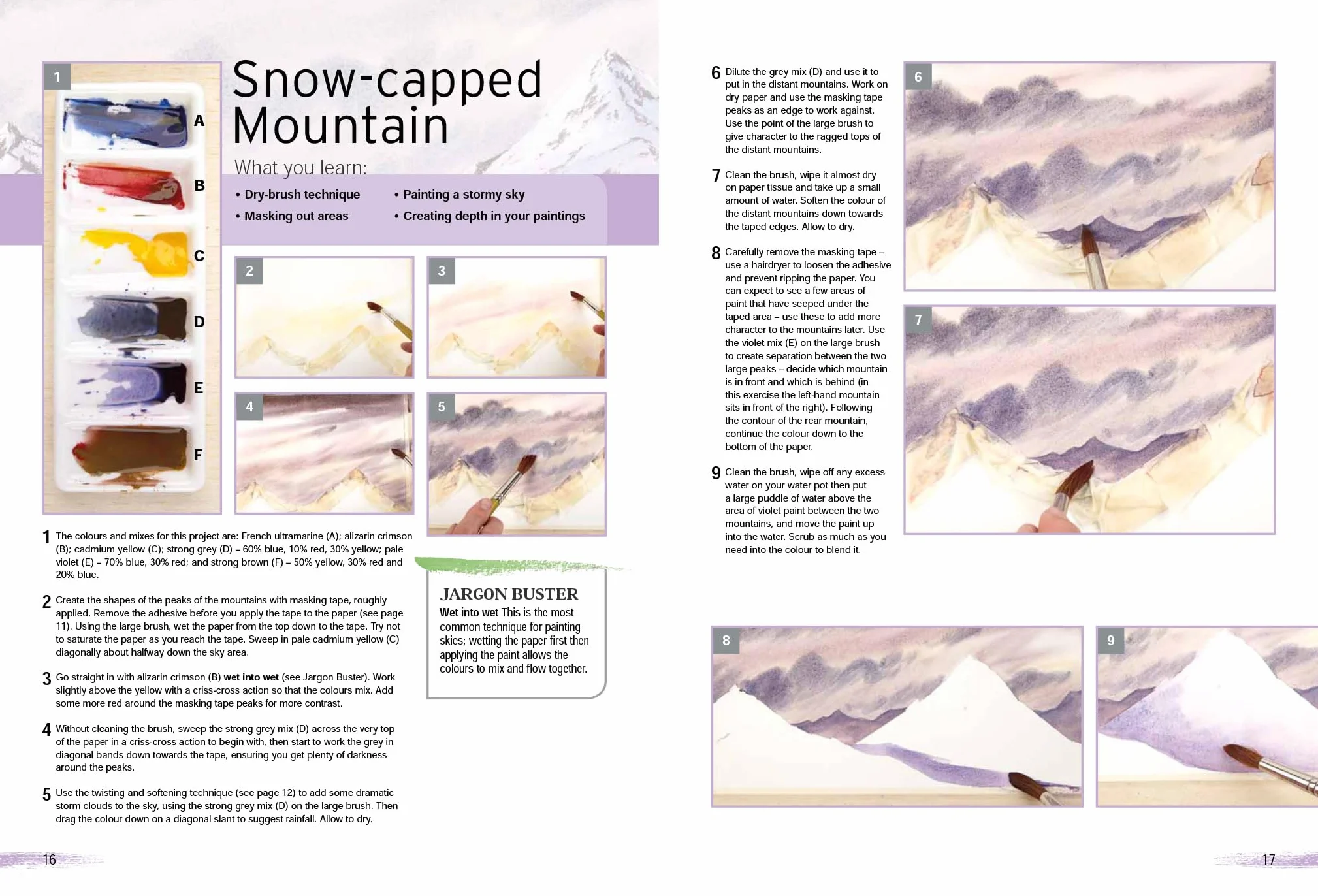 Take Three Colours: Mountains in Watercolour: Start to Paint with 3 Colours, 3 Brushes and 9 Easy Projects