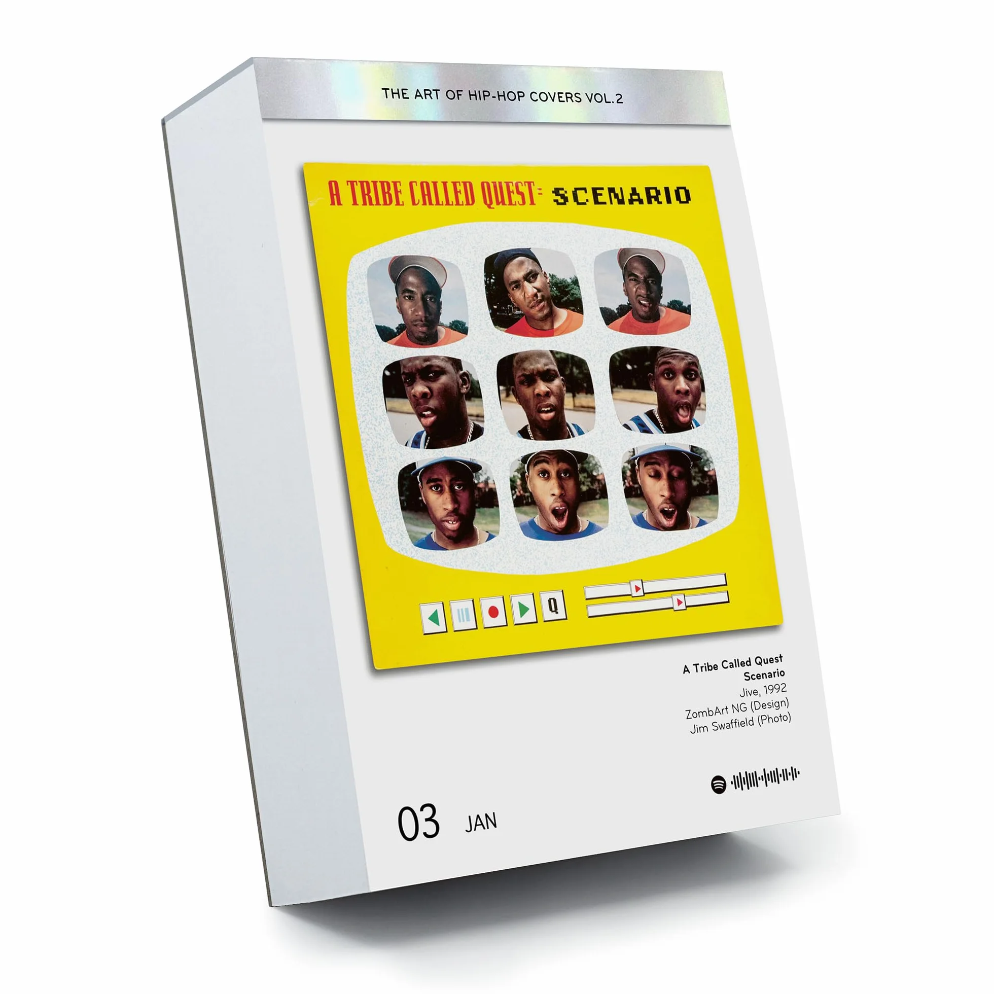 The Art of Hip Hop Covers Volume 2: Tagesabreißkalender mit 366 Best-of Hip-Hop Vinyl Covern aus 5 Jahrzehnten. Zusätzlich mit praktischen Spotify Codes.