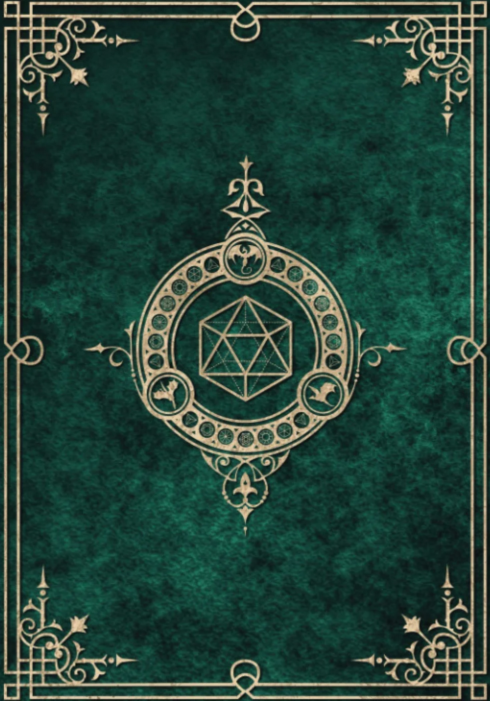 Character Journal: Five Detailed 5e Character Sheets, Lined And Graph Pages For Note-Taking, Spell Sheets And More (Emerald Green)