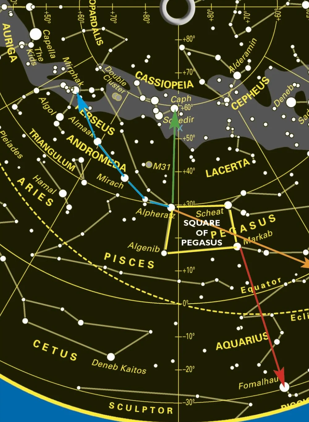 Philip's Planisphere (Latitude 51.5 North): For use in Britain and Ireland, Northern Europe, Northern USA and Canada