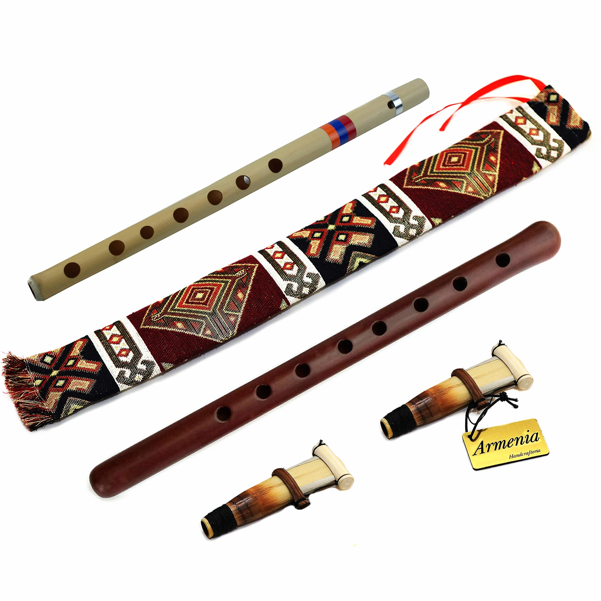 ARMENIAN DUDUK - 2 trzciny - ręcznie wykonane z ARMENII - obój balabański - instrukcja gry - prezent flet ormiański i walizka narodowa