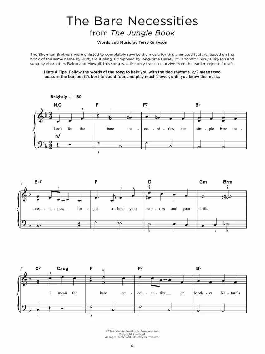 Really easy piano : 40 disney songs - piano