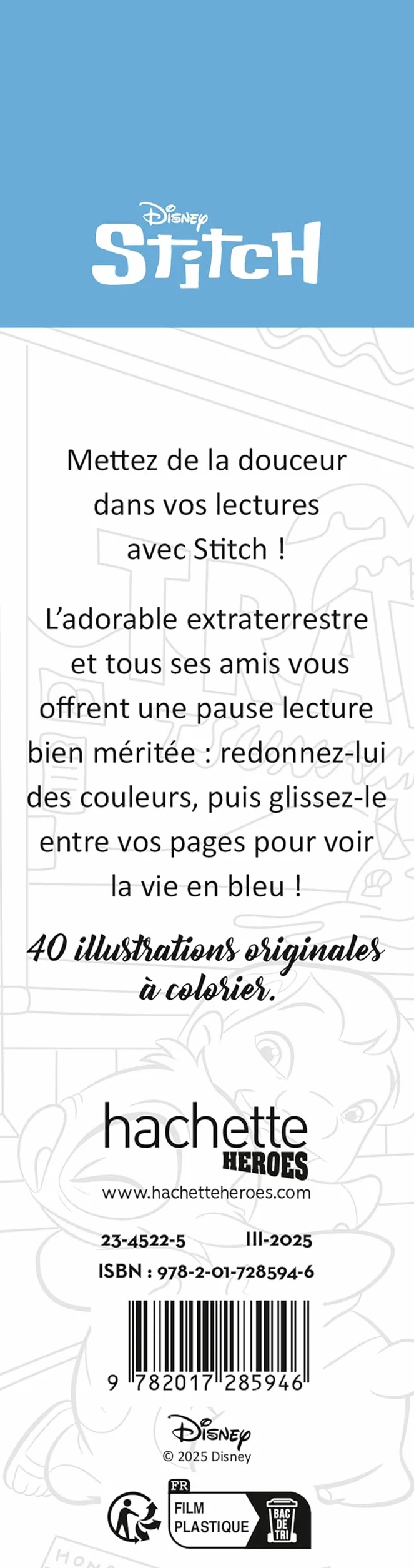 Marque-pages Disney Stitch: 40 marque-pages à colorier