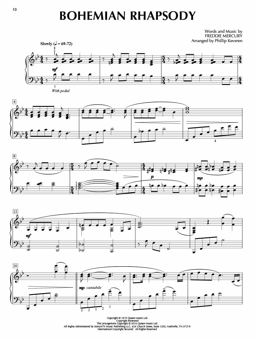 Queen for classical piano - phillip keveren series: Arr. Phillip Keveren the Phillip Keveren Series Piano Solo