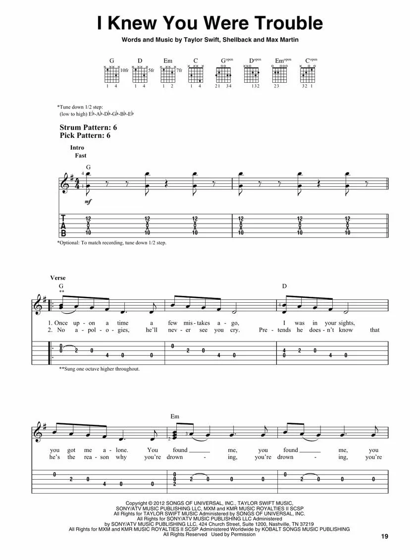 Taylor Swift - Easy Guitar Anthology 2nd Edition