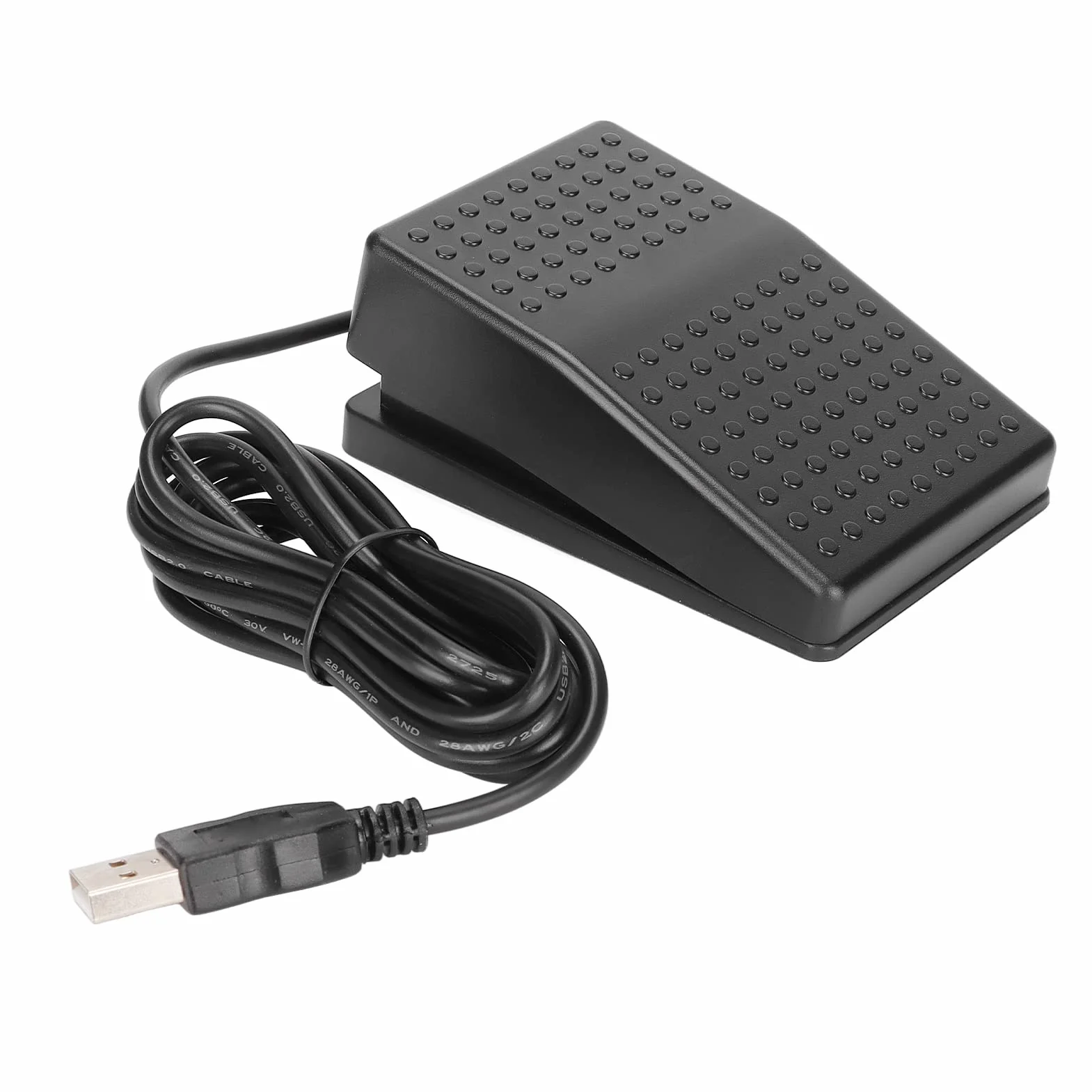 PC Pedał Nożny USB, Antypoślizgowy Pojedynczy Przełącznik Nożny na Klawiaturze, Dostosowany Pedał do Klawiatury Komputerowej z Kablem 2M, do Gier Wideo, Klawiatura Komputerowa, Mysz