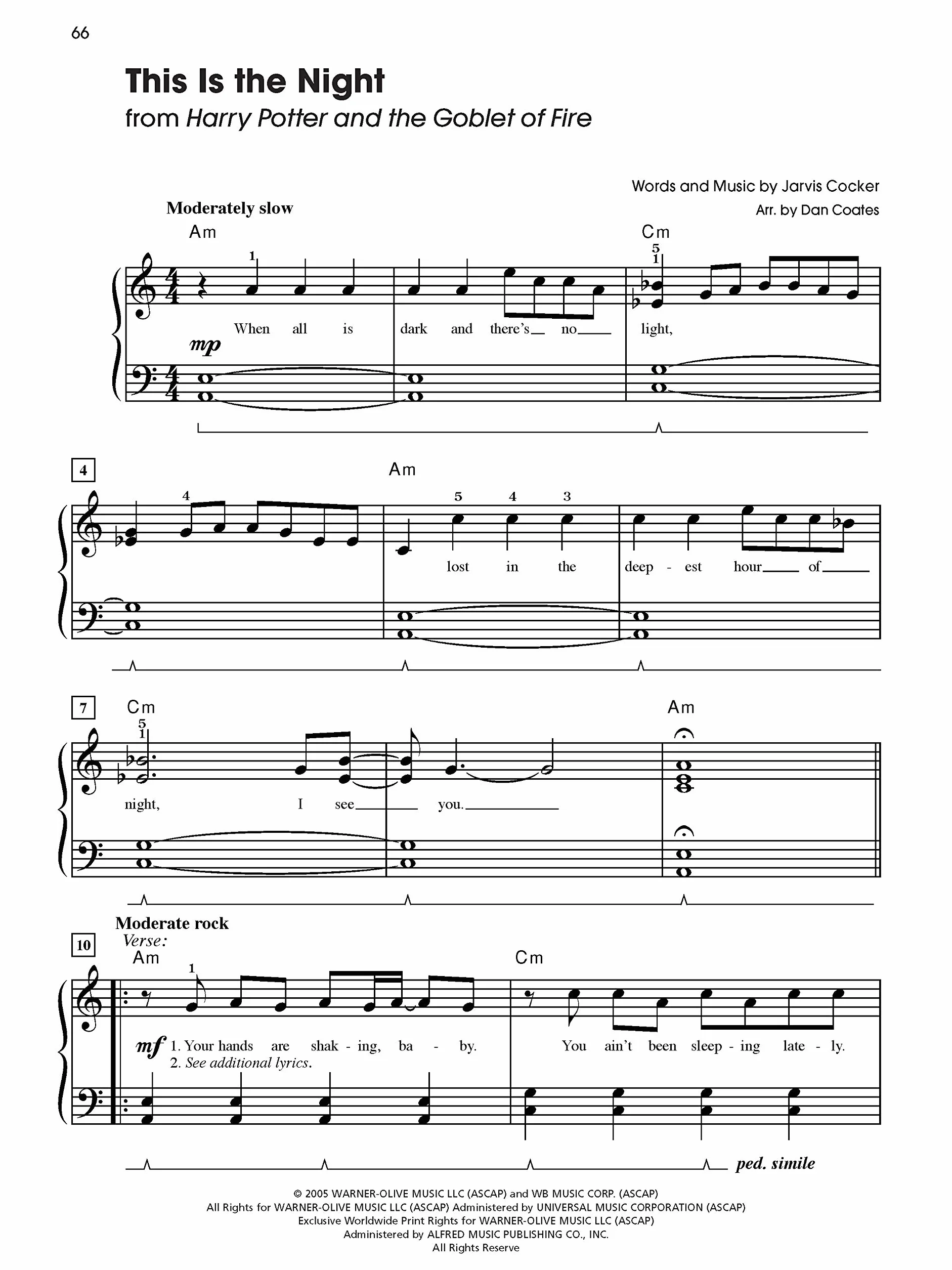 Harry potter sheet music from the complete film series easy piano book